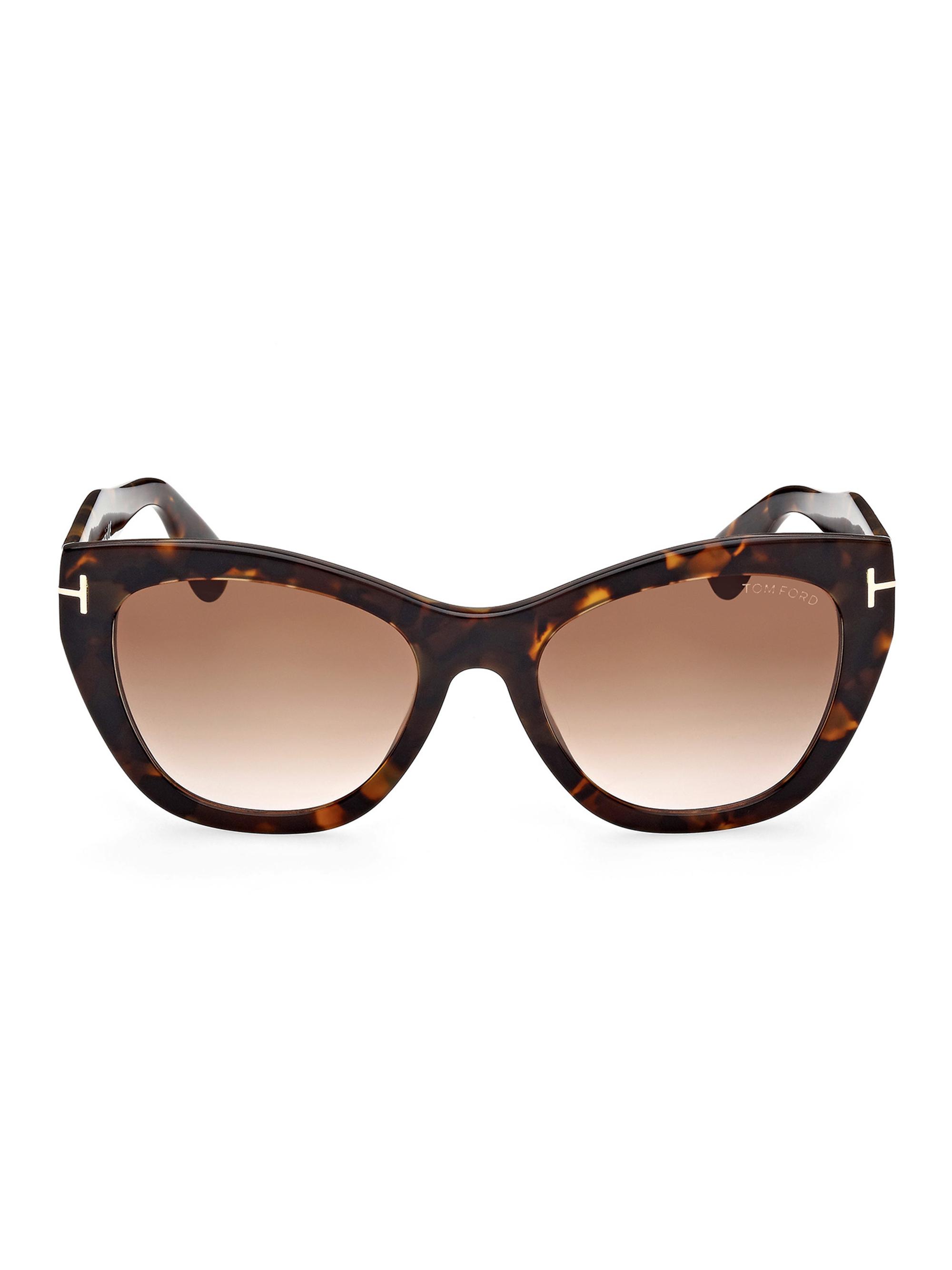 TOM FORD Women's Cara 56MM Square Sunglasses - Shiny Vintage Dark Havana