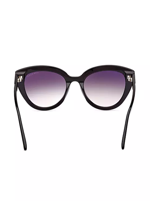 Tory Burch T-Monogram Metal Cat-Eye Sunglasses