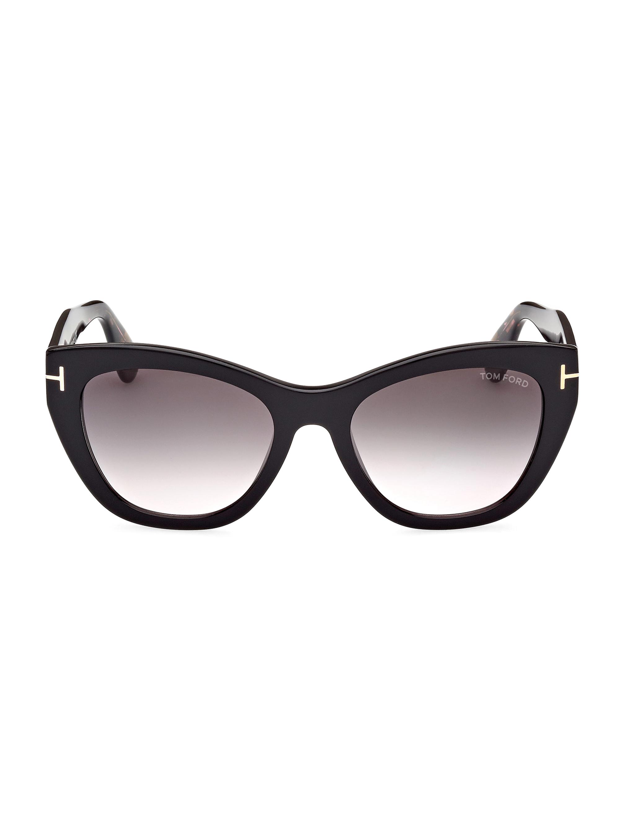 TOM FORD Women's Cara 56MM Square Sunglasses - Shiny Black