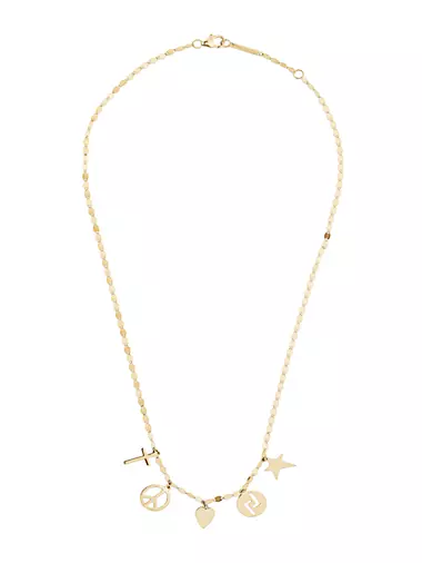 14K Yellow Gold Charm Necklace