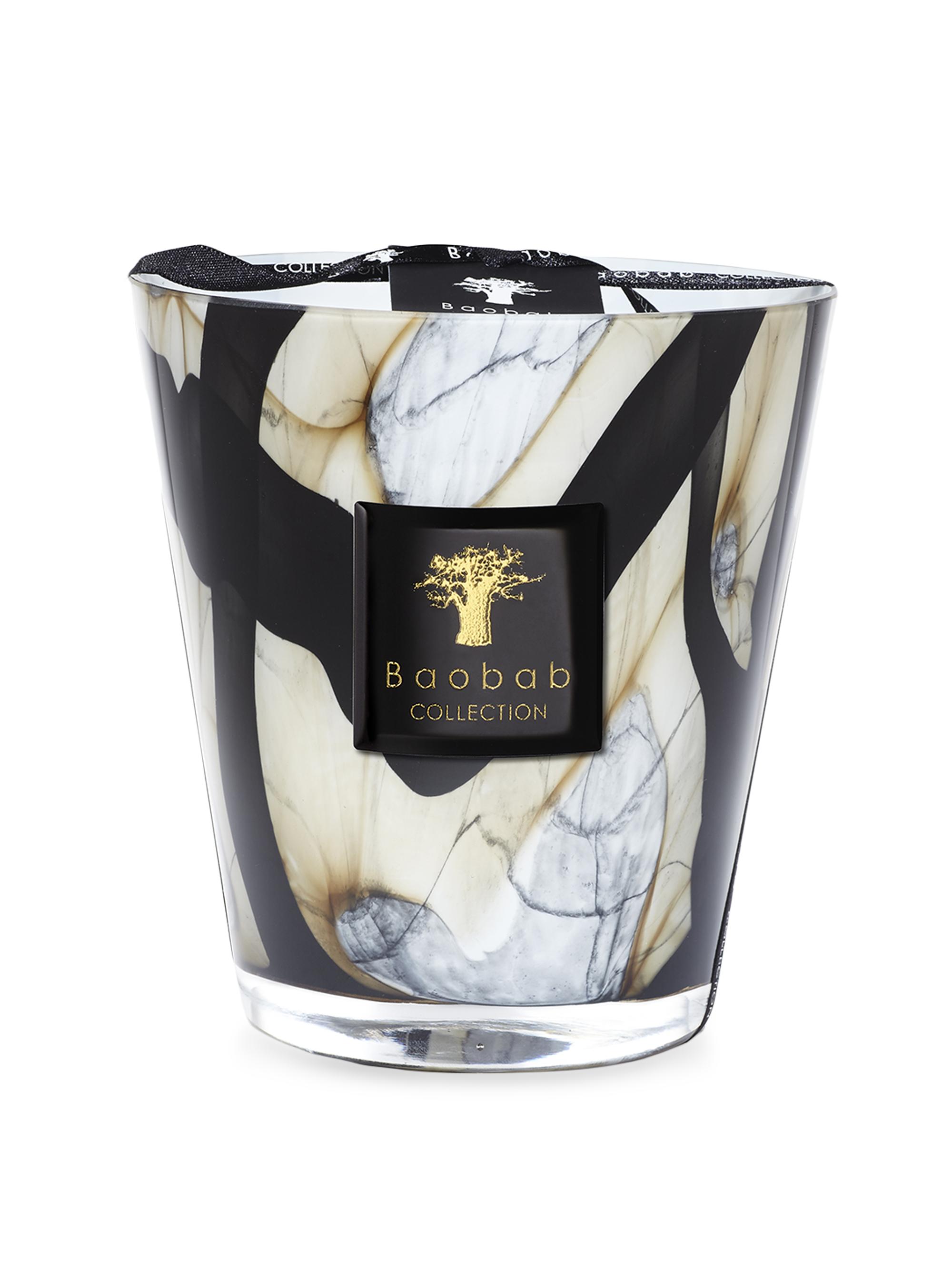 Baobab Collection Stones Marble Candle - Black