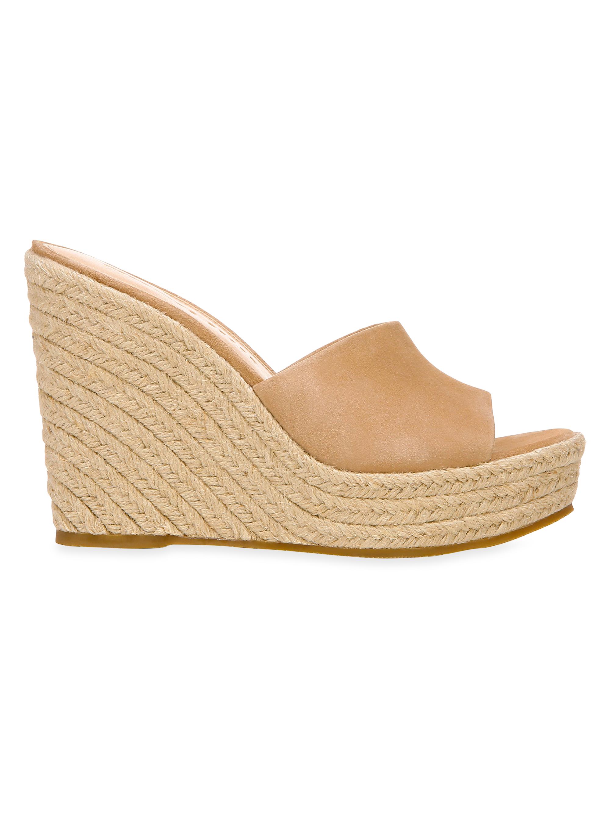 Veronica Beard Women's Dali Suede Espadrille Wedge Sandals - Sand