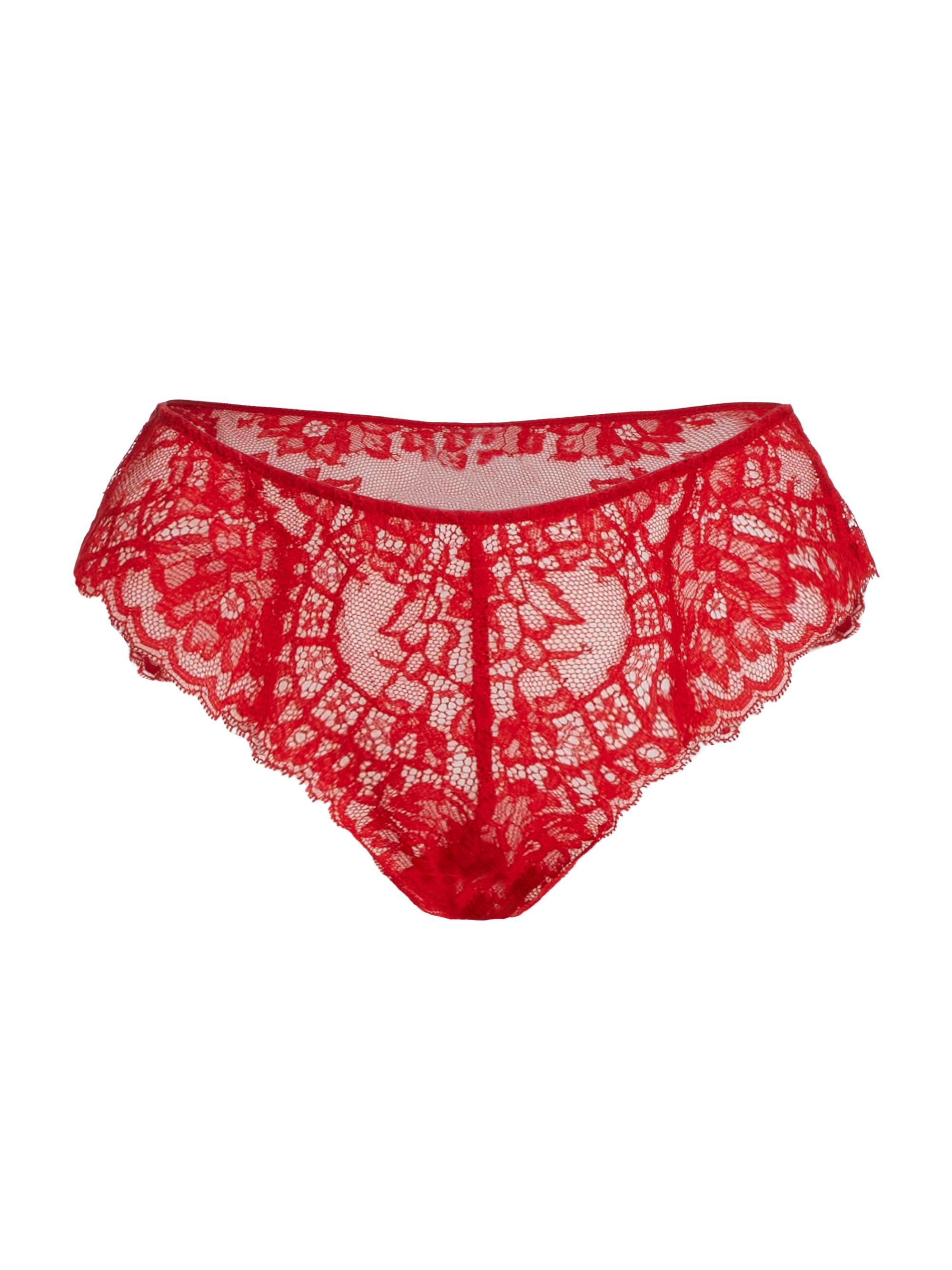 Wolford Women's Belle Fleur Lace Bikini Brief - Red