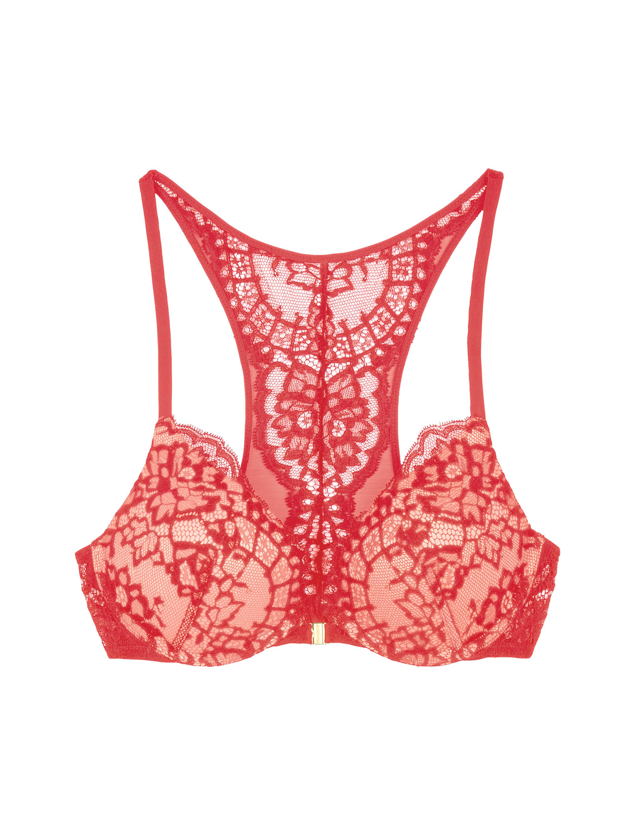 Wolford Women's Belle Fleur Push-Up Demi Bra - Red