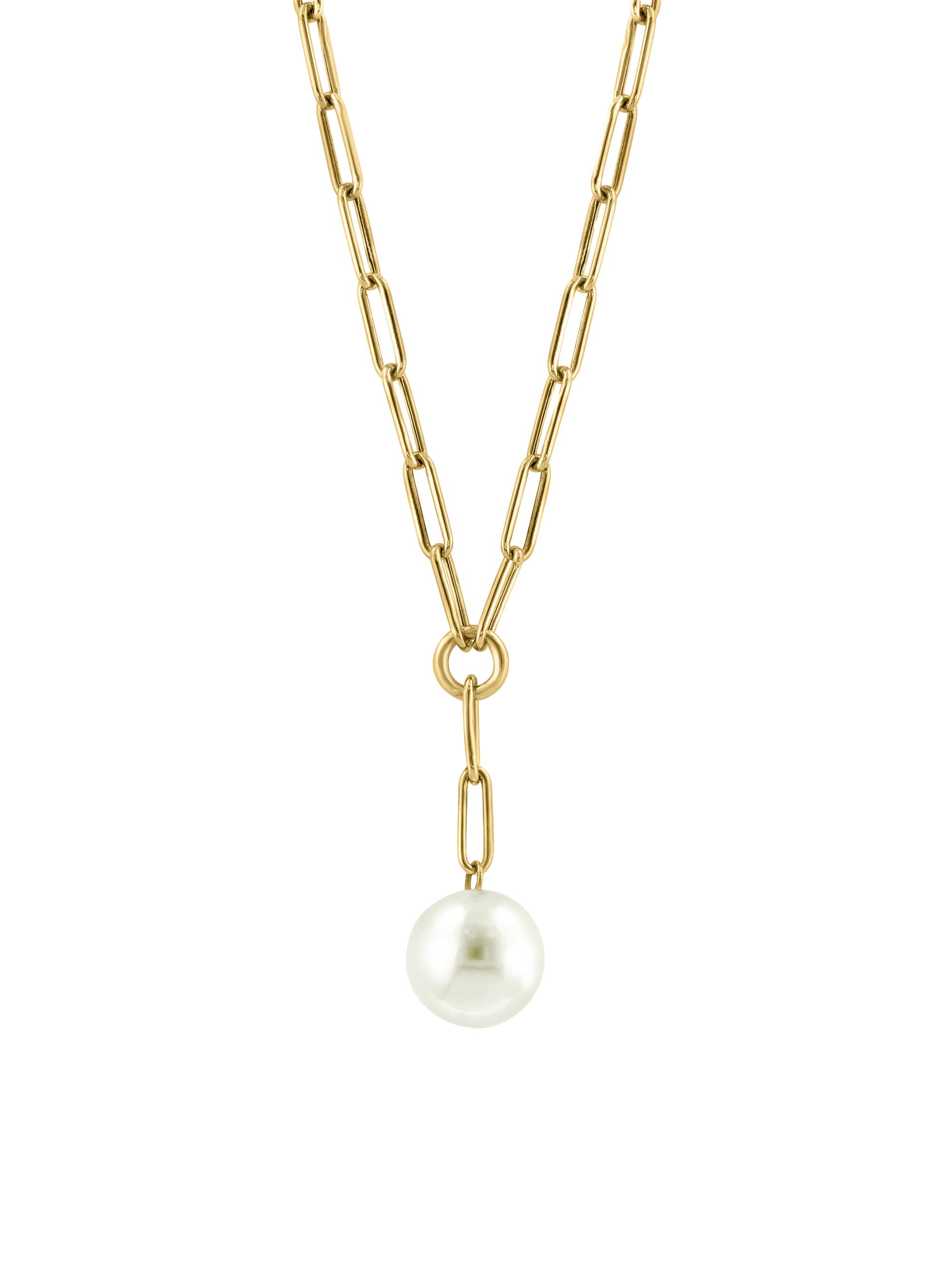 Saks Fifth Avenue Collection Women's 14K Yellow Gold & 11MM Freshwater Pearl Lariat Necklace - Yellow Gold