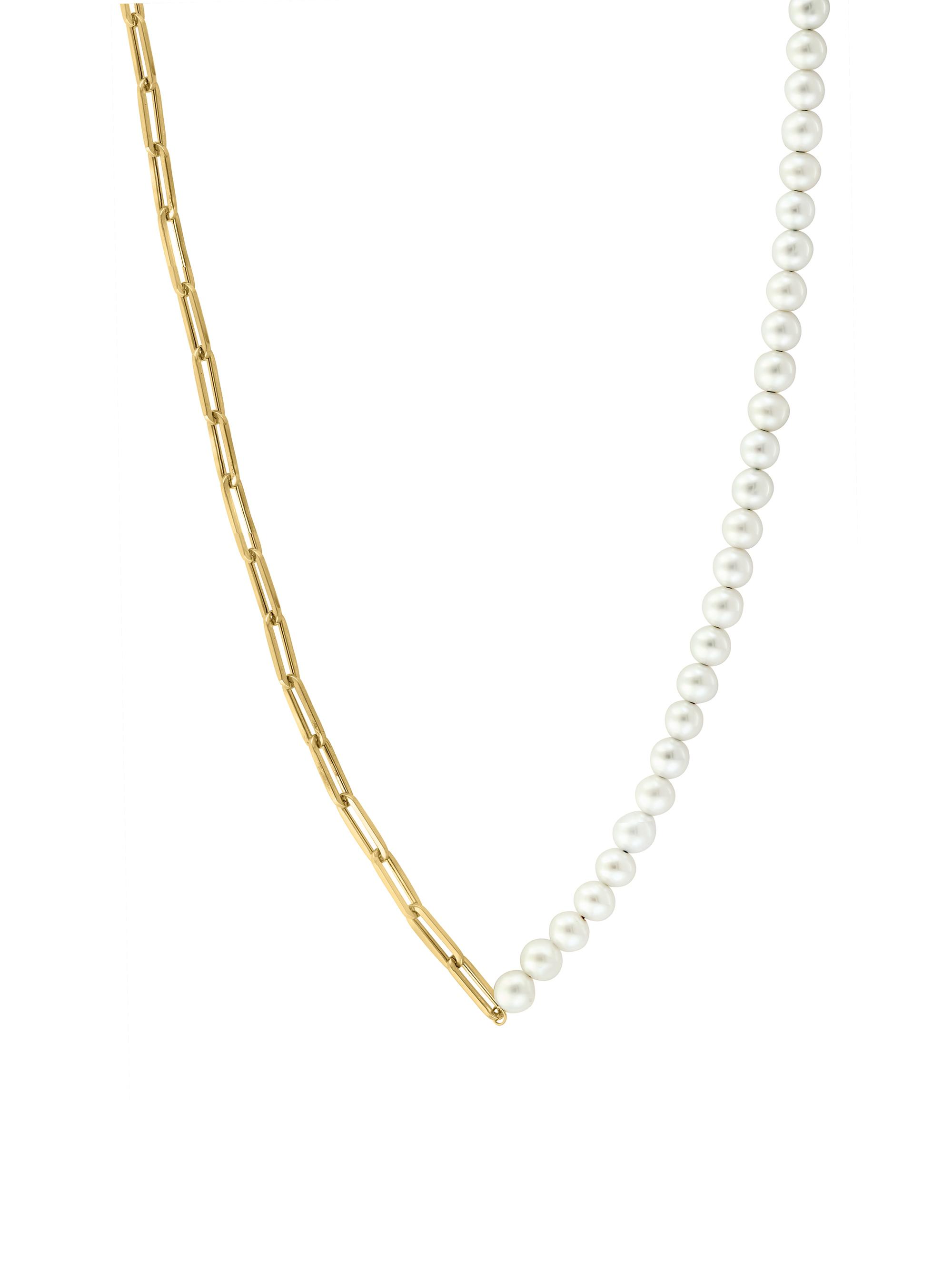 Saks Fifth Avenue Collection Women's 14K Yellow Gold & Freshwater Pearl Necklace - Yellow