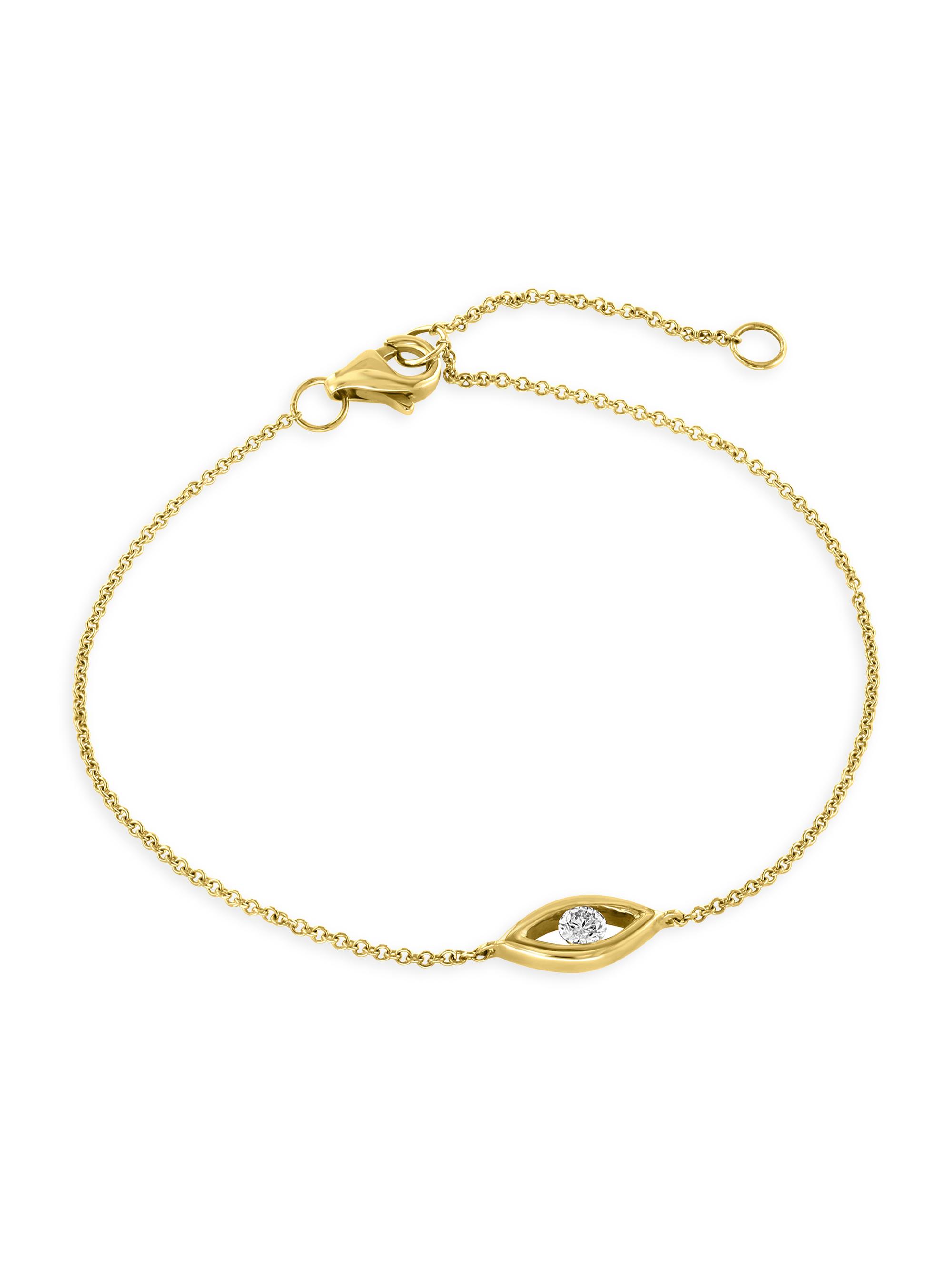 Saks Fifth Avenue Collection Women's 14K Yellow Gold & Diamond Bracelet - Yellow Gold