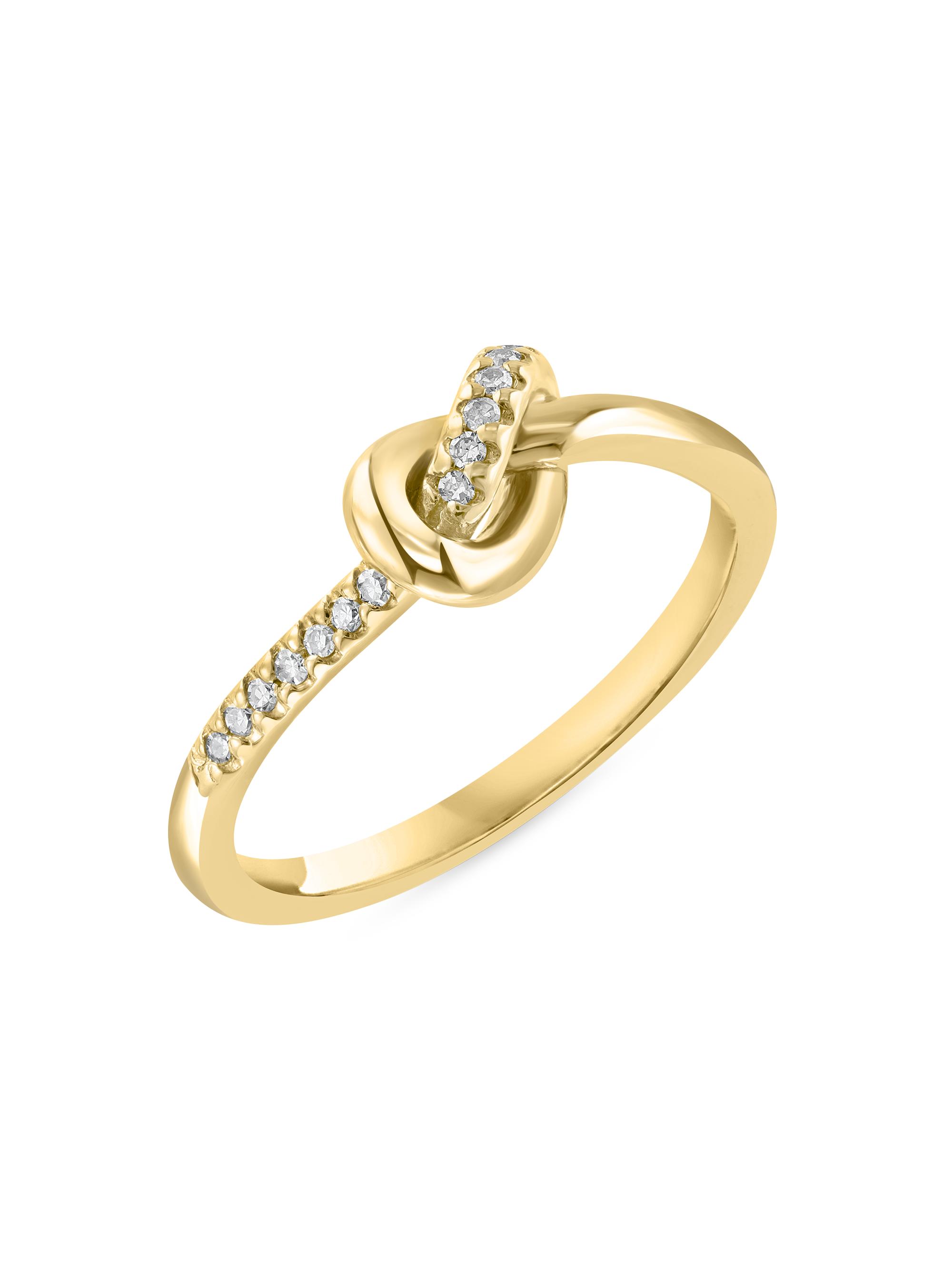 Saks Fifth Avenue Collection Women's 14K Yellow Gold & Diamond Knot Ring - Yellow Gold