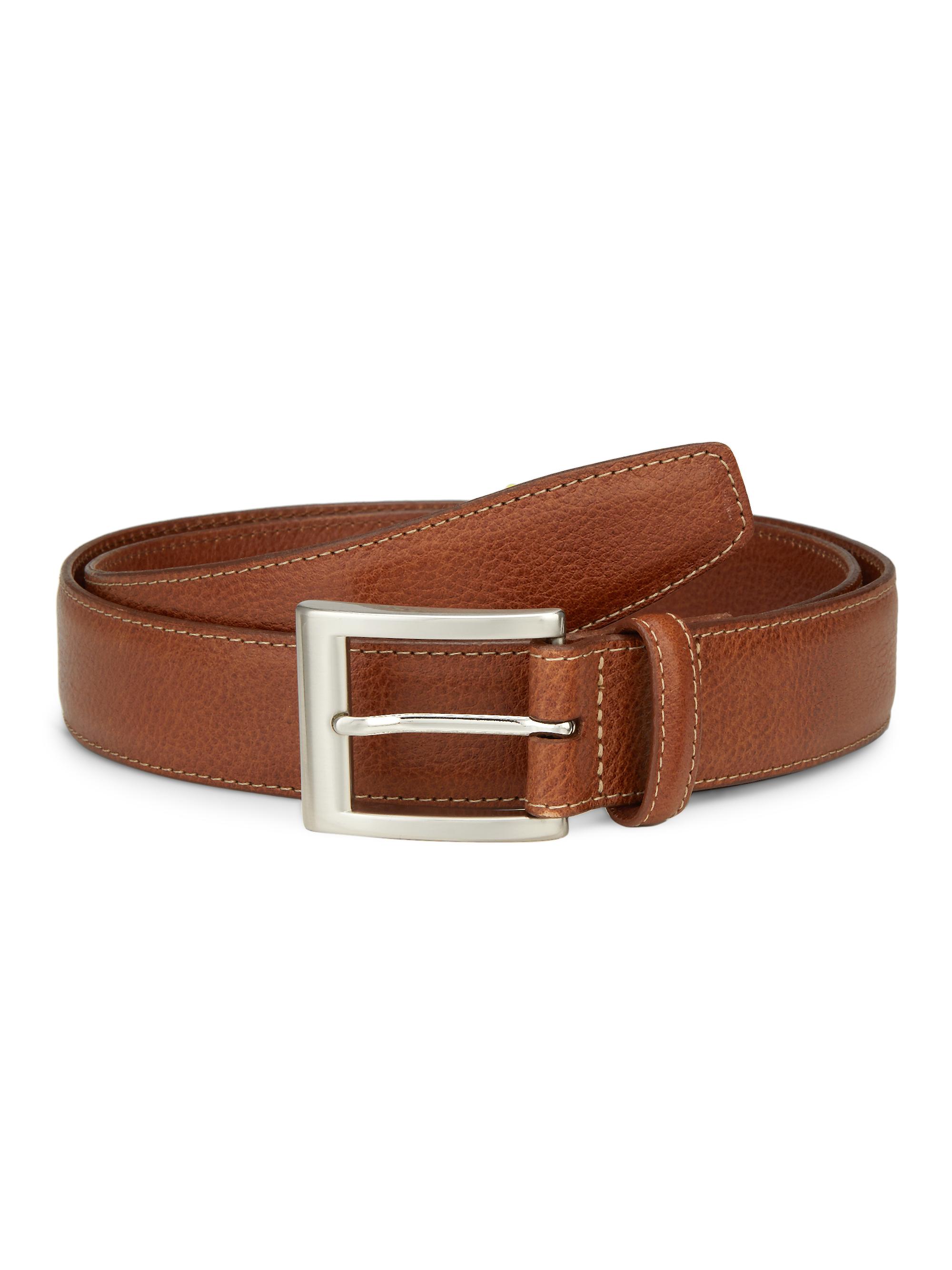Saks Fifth Avenue Men's COLLECTION Leather Belt - Brown