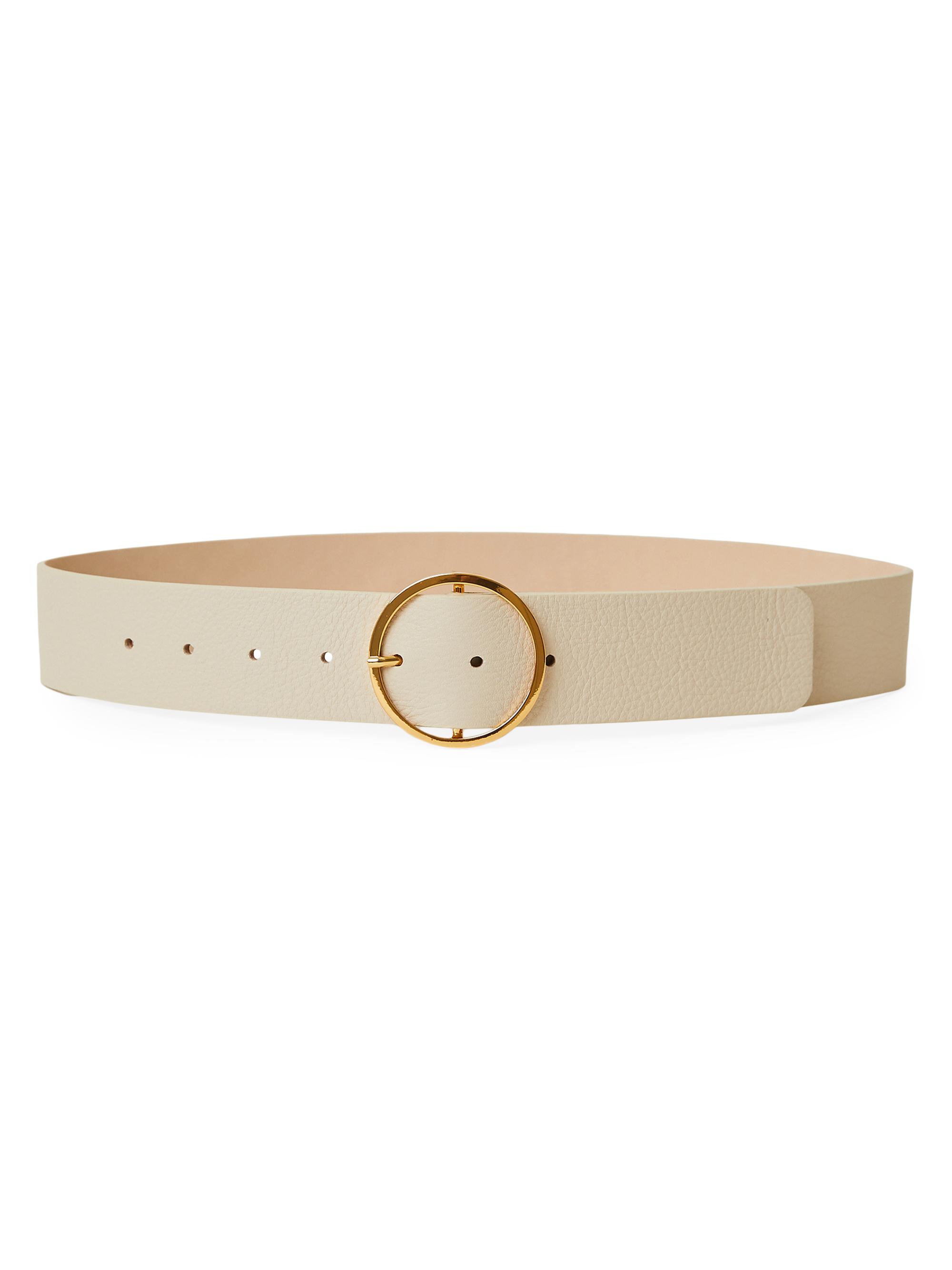 B-Low The Belt Women's Molly O-Ring Leather Belt - Bone
