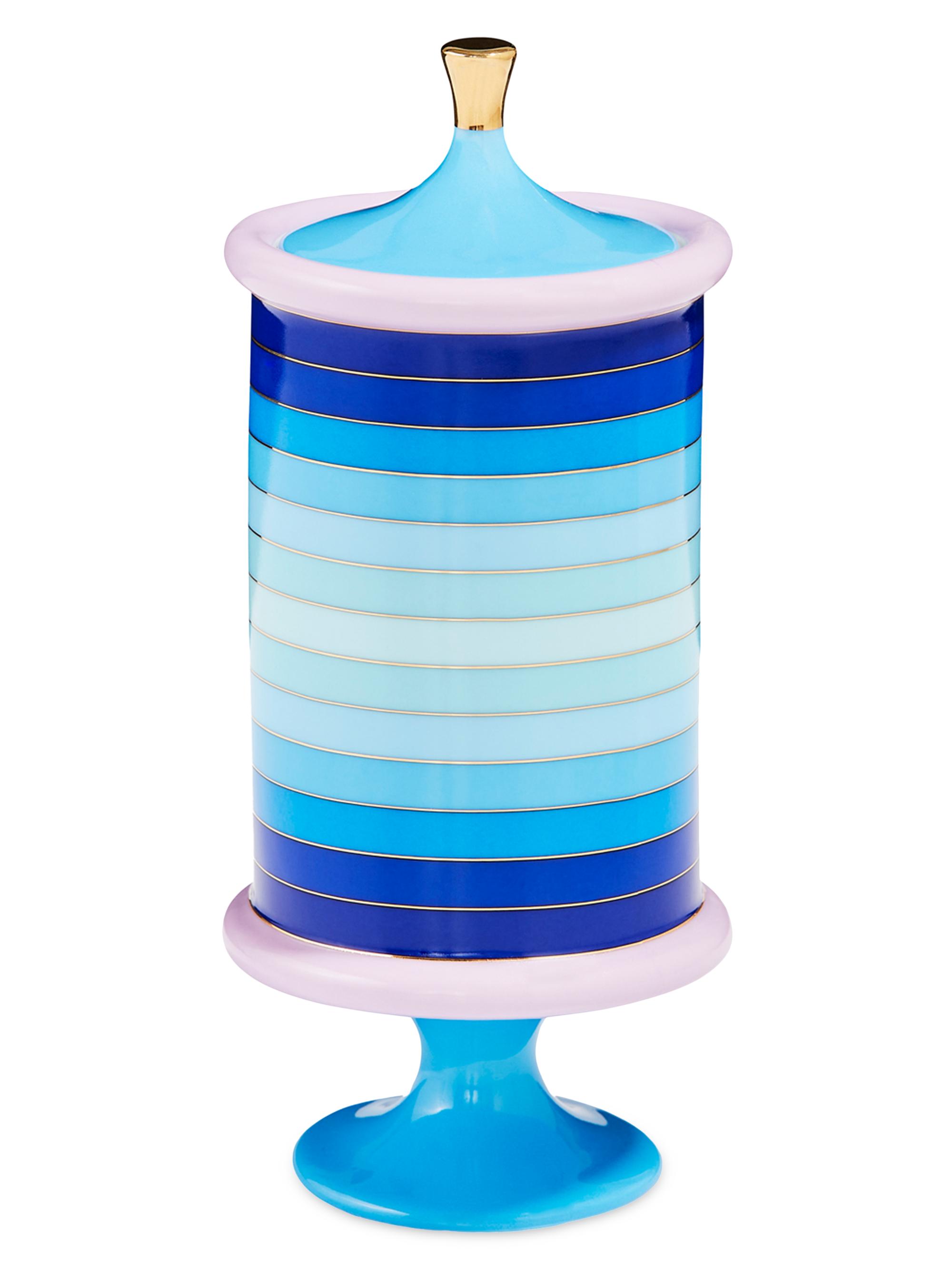 Jonathan Adler Scala Striped Canister - Blue Purple