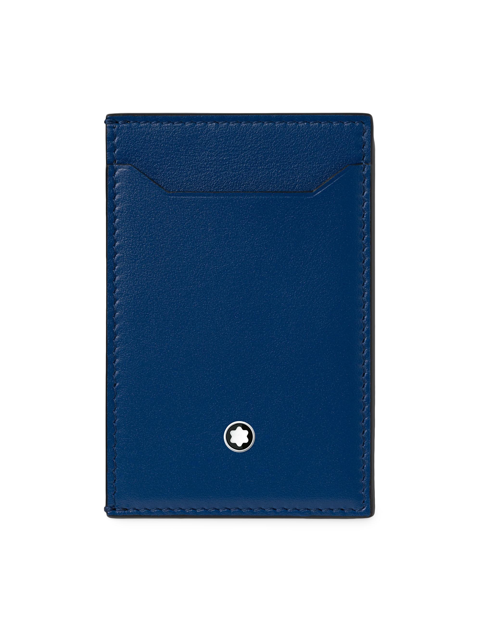 Montblanc Men's Meisterstuck Leather Pocket Holder - Black Blue