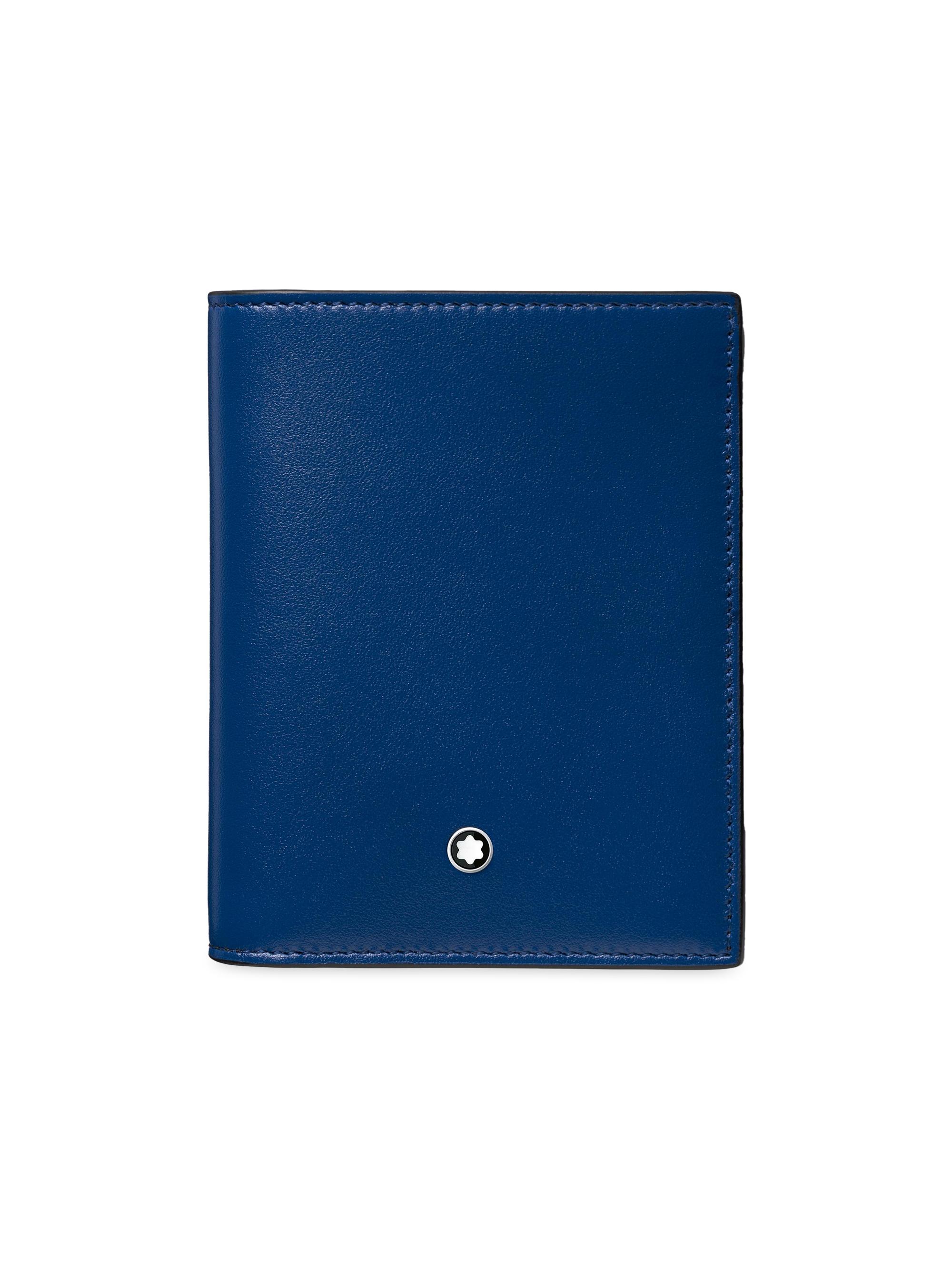 Montblanc Men's Meisterstück Compact Leather Wallet - Blue