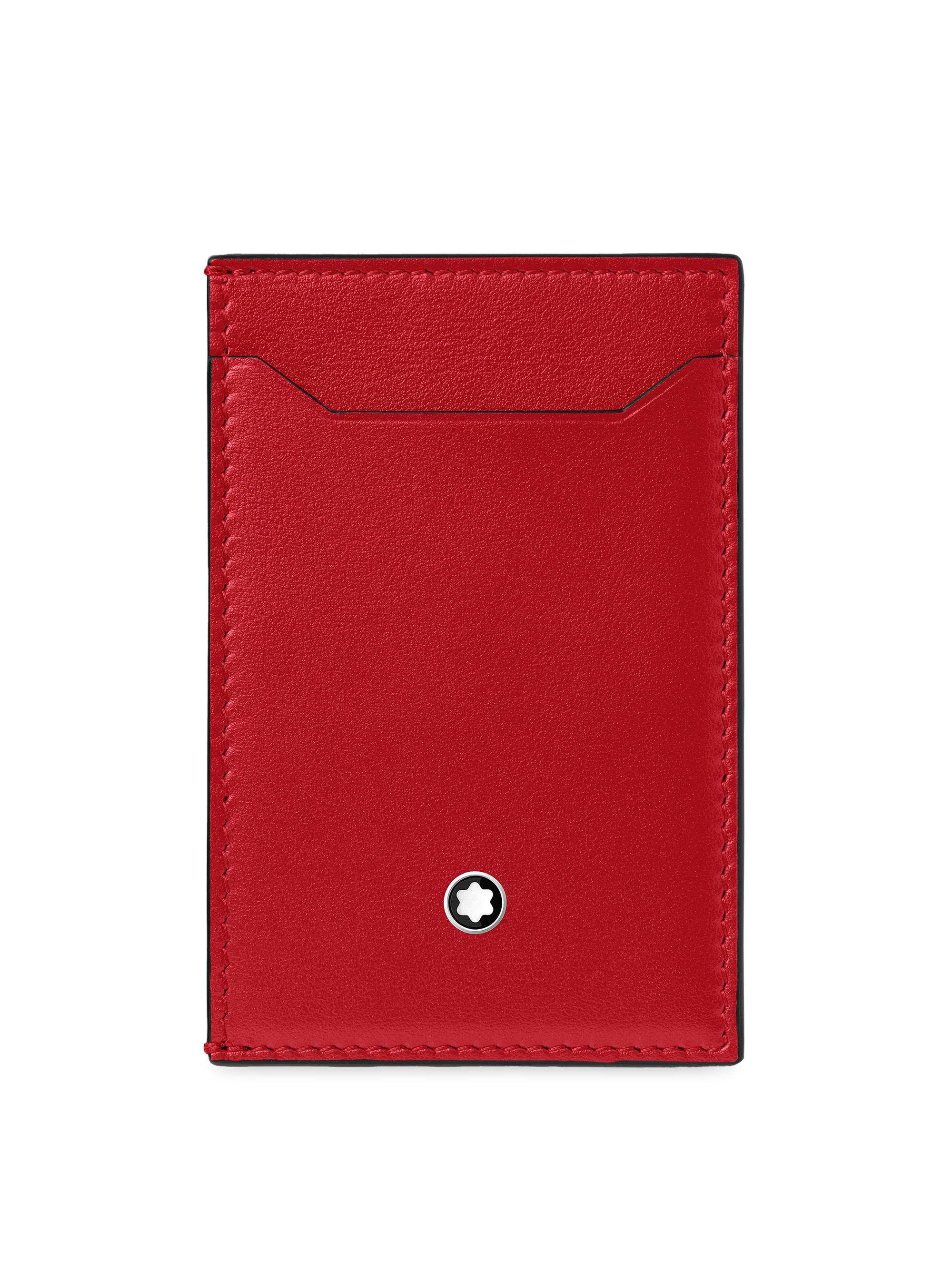 Montblanc Men's Meisterstück Leather Pocket Holder - Red