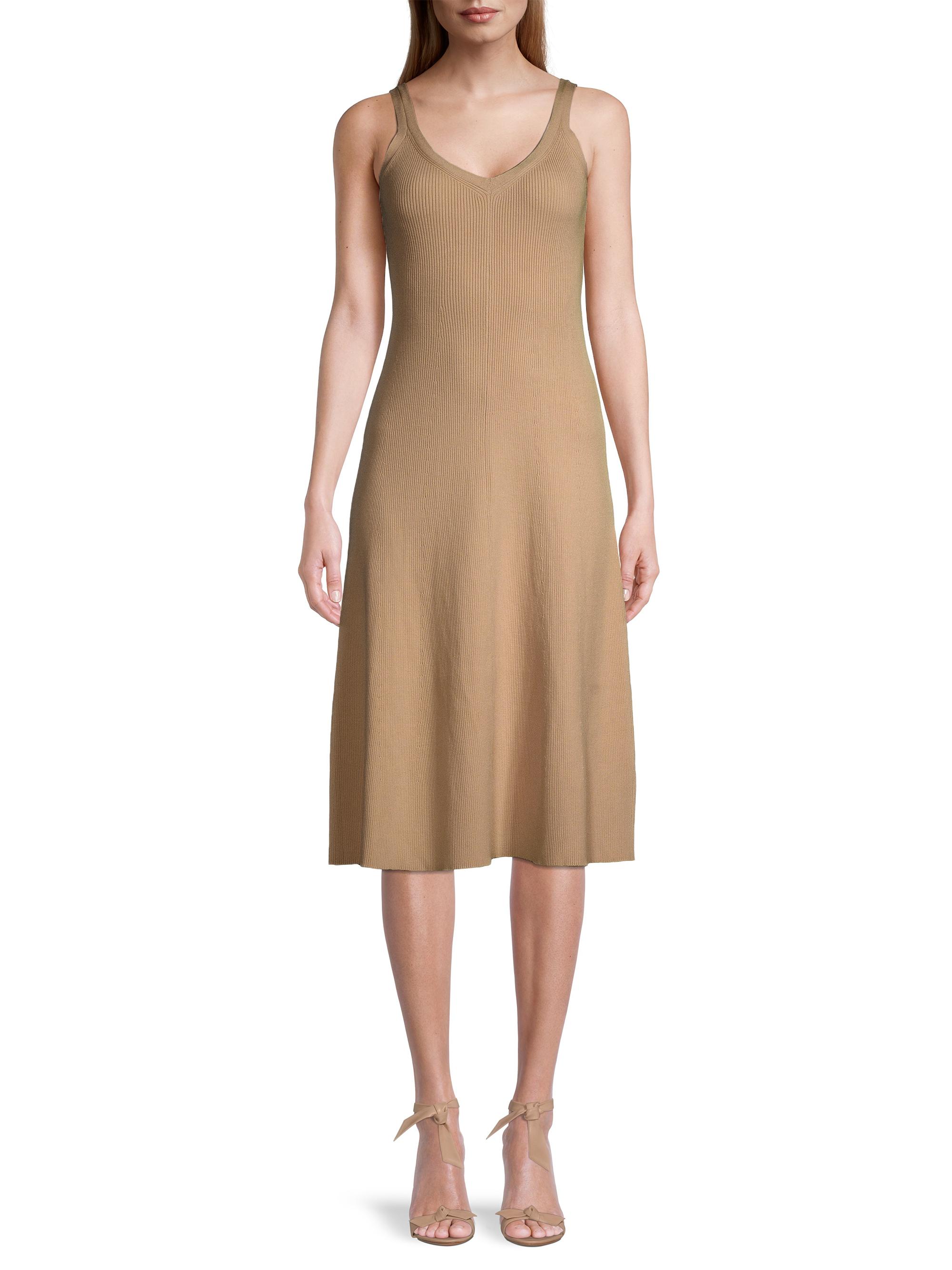 Elie Tahari Ribbed Knit A-Line Midi-Dress | Saks Fifth Avenue