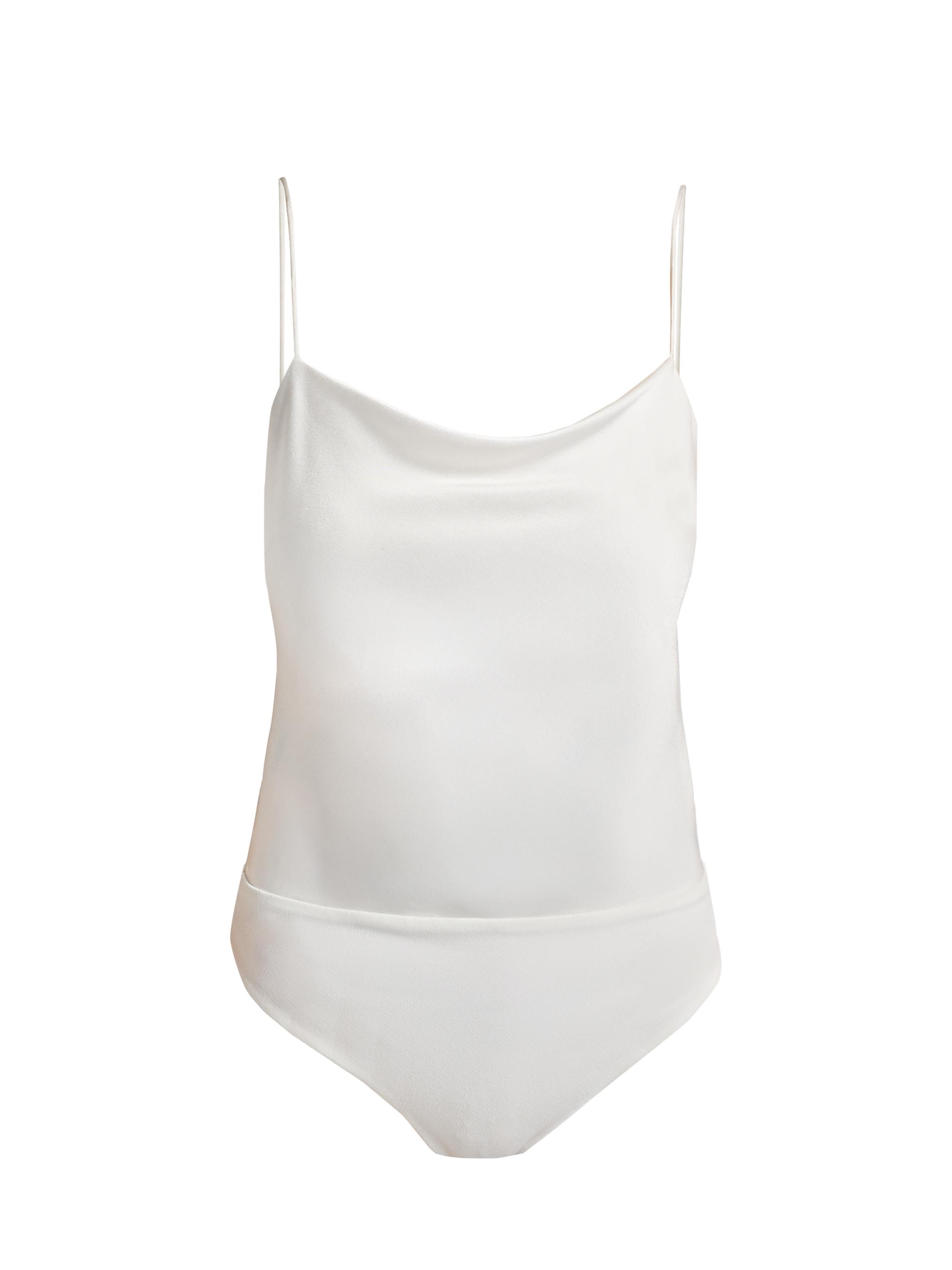 ALICE + OLIVIA Women's Harmon Satin Bodysuit - Off White