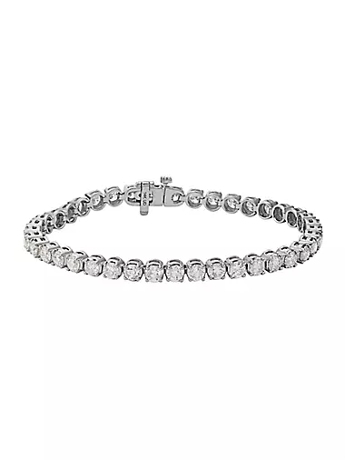 Women's Diamond Heart Glossy White Beaded Bracelet | The Gold Goddess