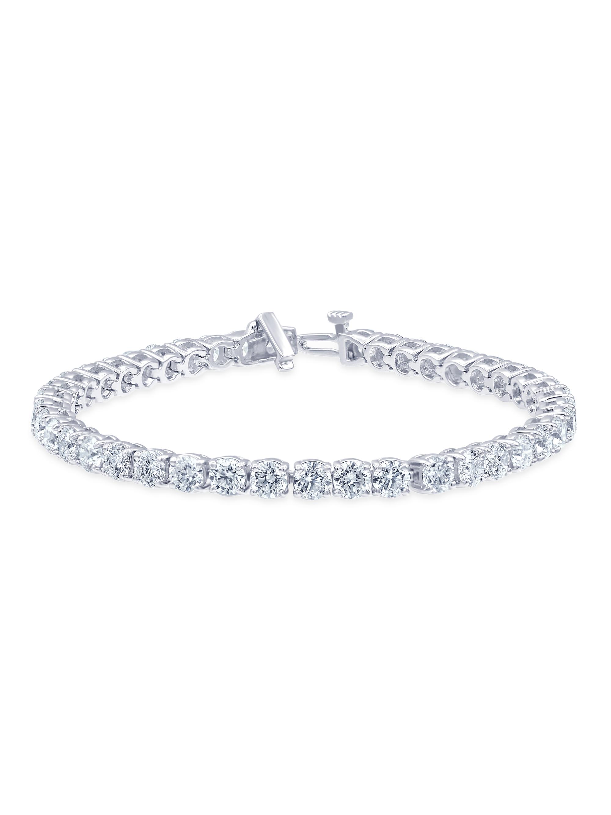 Saks Fifth Avenue Collection Women's 14K White Gold & 11 TCW Diamond Tennis Bracelet - White Gold