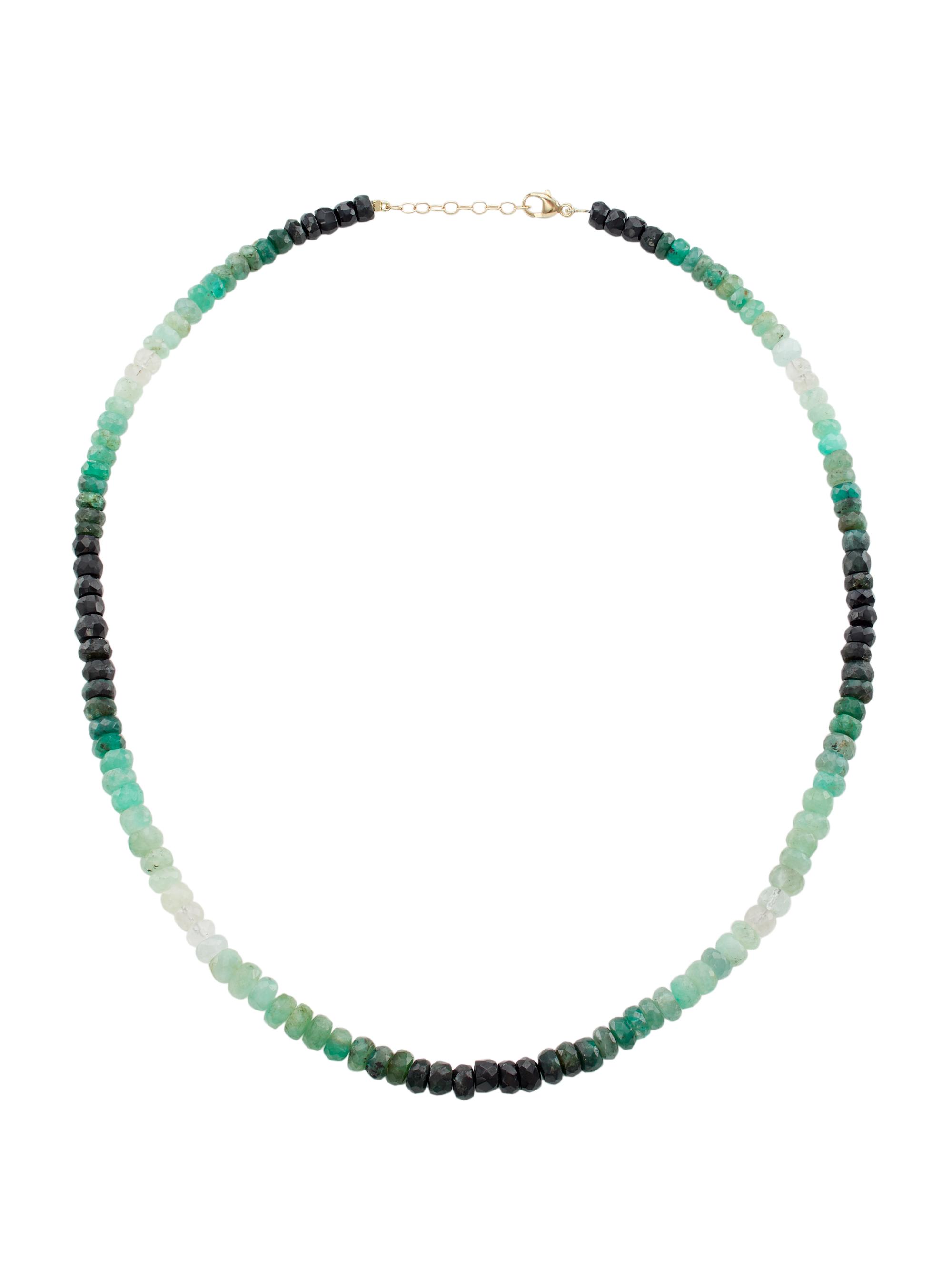 Jia Jia Women's Arizona Emerald Beaded Necklace - Emerald