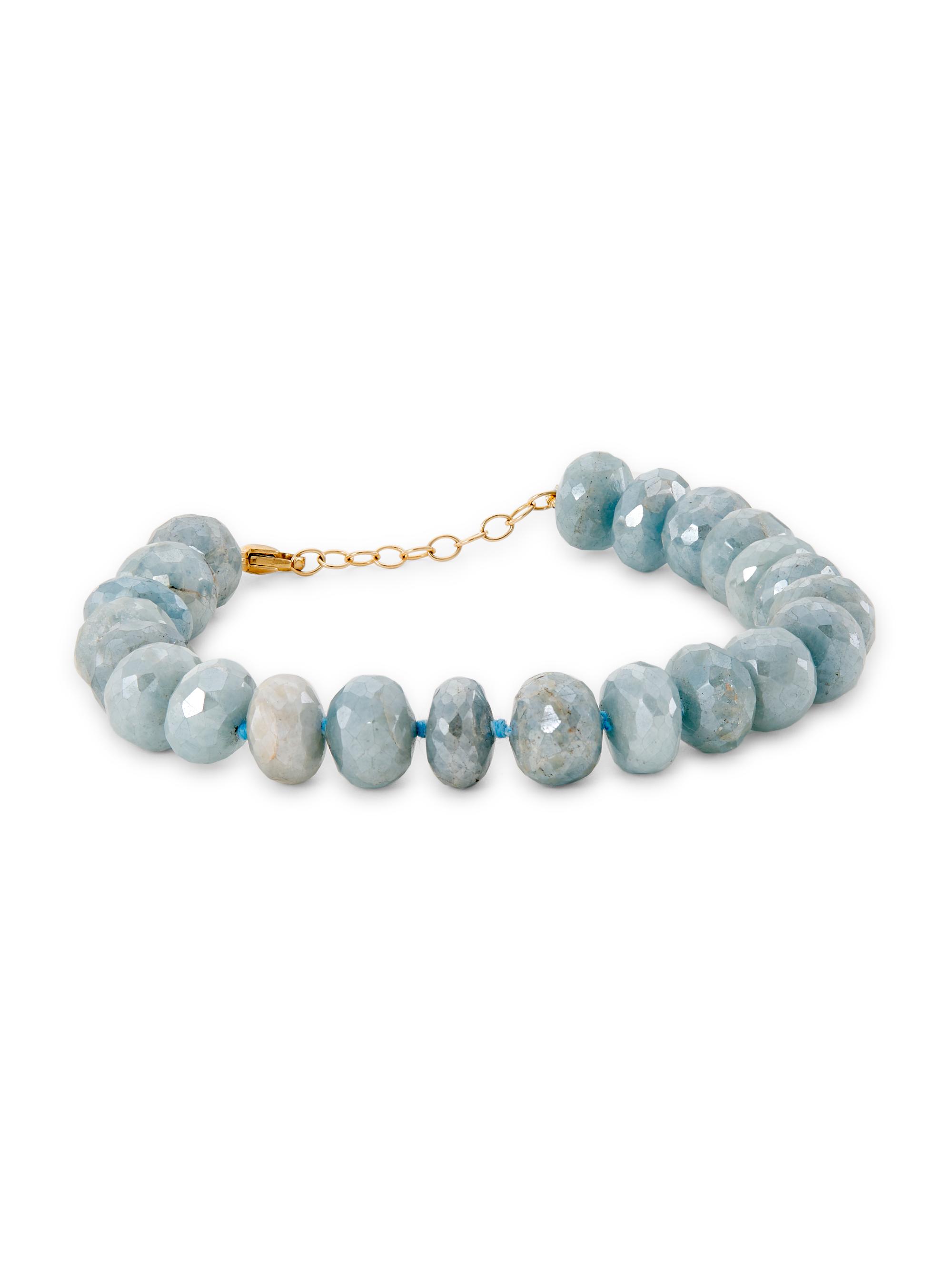 Jia Jia Women's 14K Yellow Gold & Aquamarine Beaded Bracelet - Blue