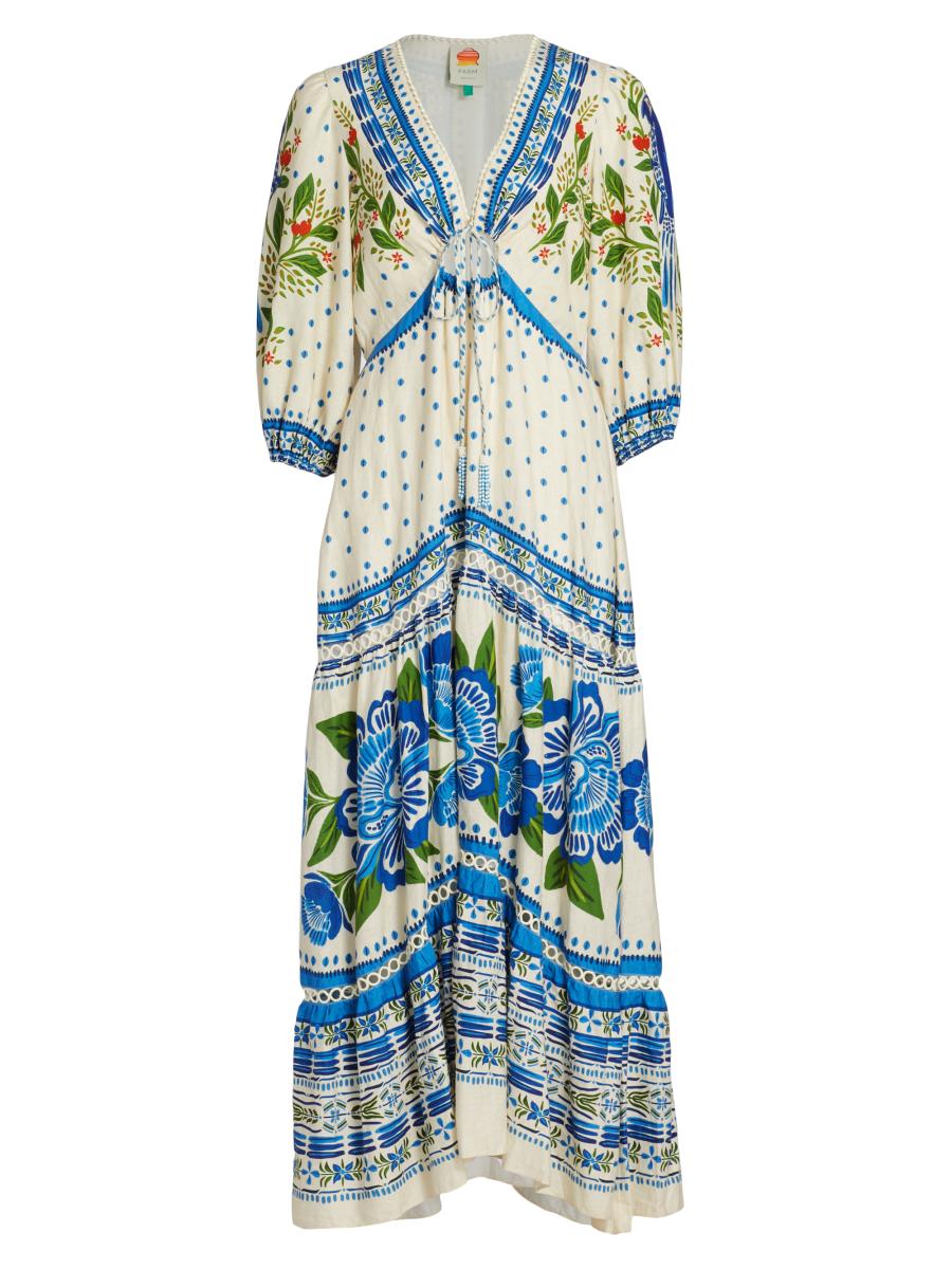 Farm Rio Macaw Flight Tiered Maxi Dress | Saks Fifth Avenue