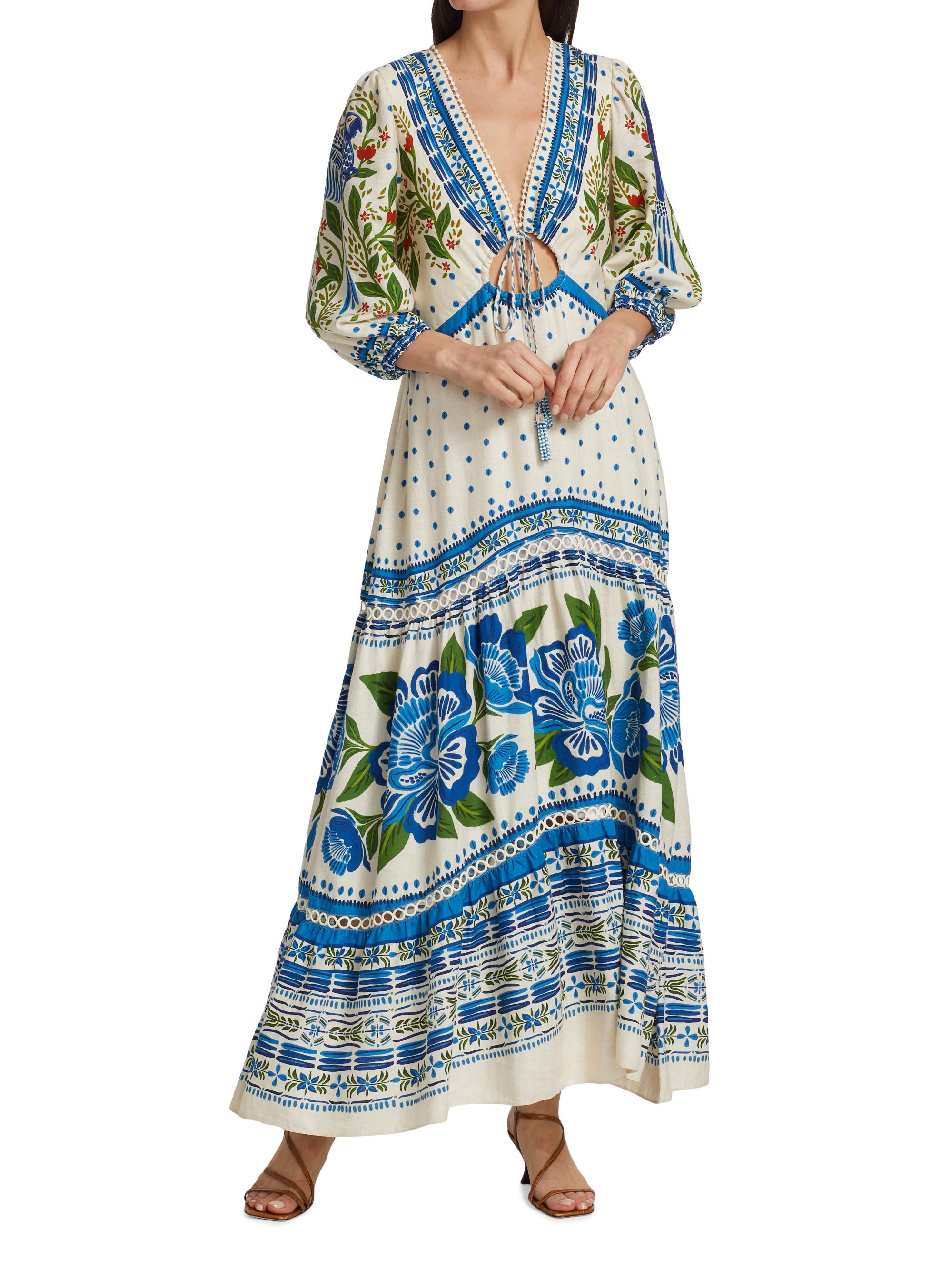 Farm Rio Macaw Flight Tiered Maxi Dress | Saks Fifth Avenue