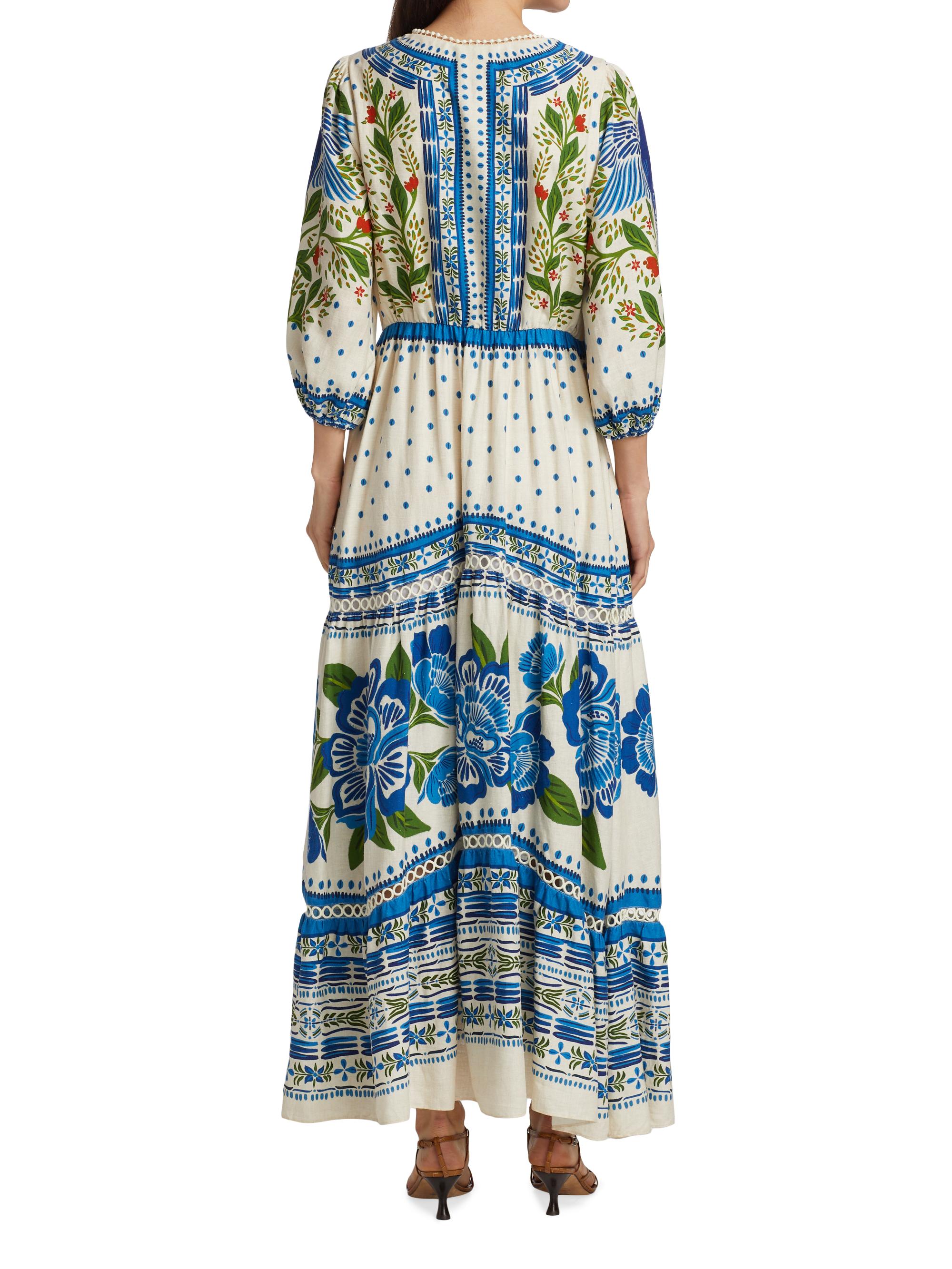 Farm Rio Macaw Flight Tiered Maxi Dress | Saks Fifth Avenue