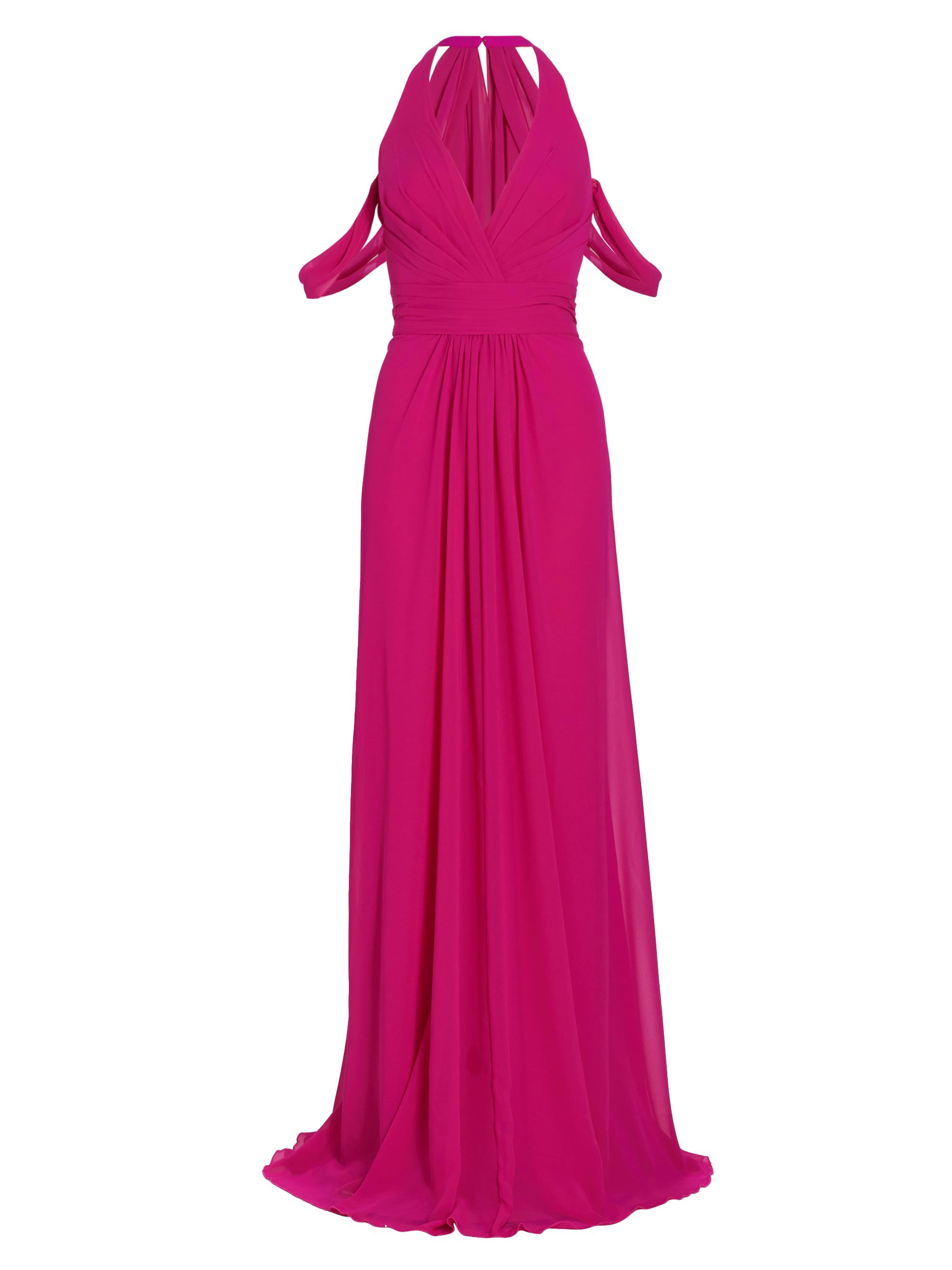 Vera Wang Bride Women's Elvelyne Halter Gown - Fuchsia