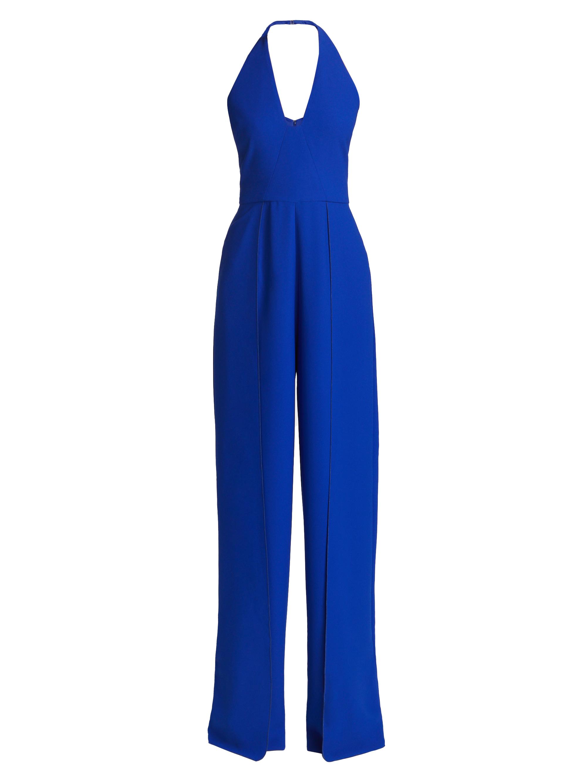 Vera Wang Bride Women's Alexandra Halter Jumpsuit - Royal Blue