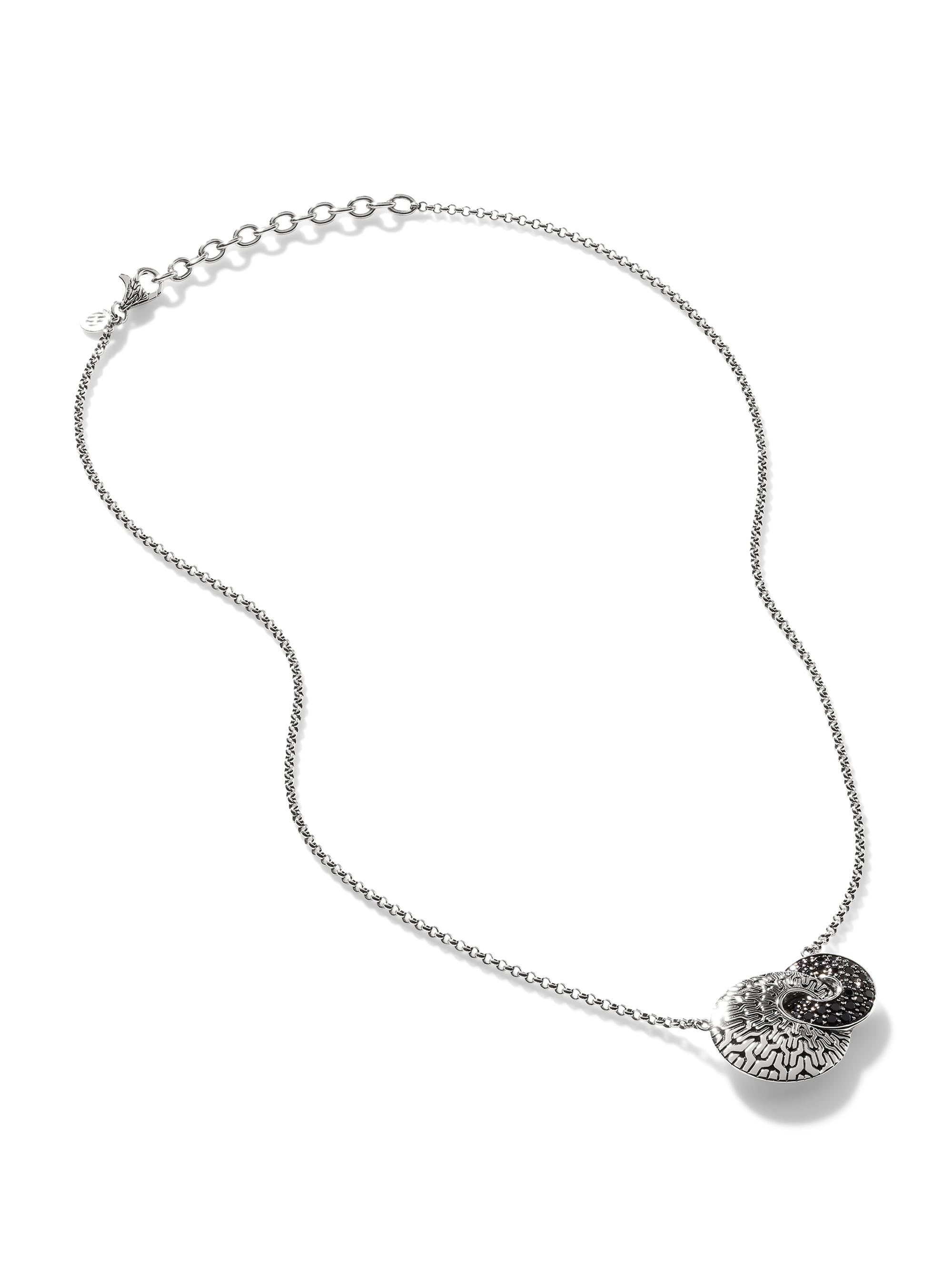 John Hardy Women's Classic Chain Sterling Silver, Black Spinel & Sapphire Pendant Necklace - Silver