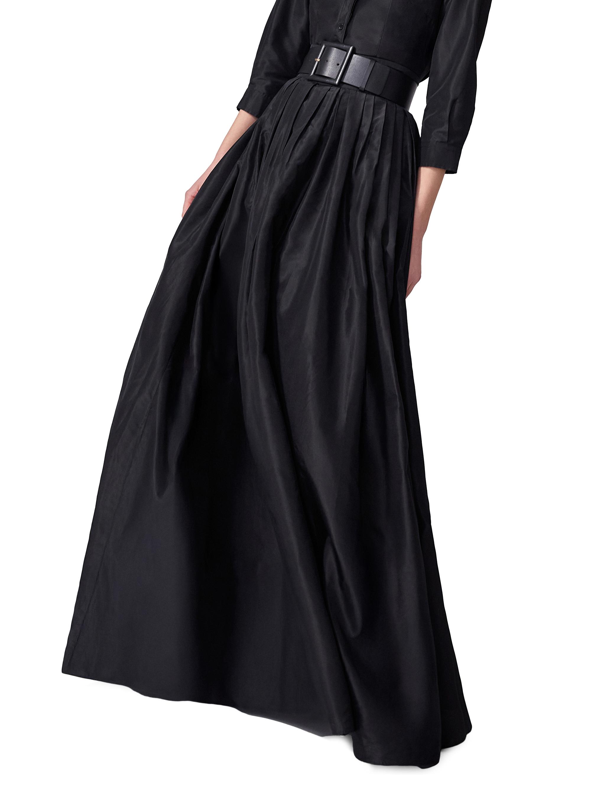 chinese dress ladies BLACK STONE-EMBELLISHED LONG-SLEEVE GOWN | CULT MIA main image 1