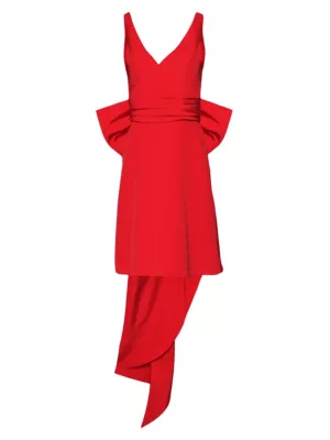 Carolina Herrera Women's Nicola Silk Bow Minidress - Poppy