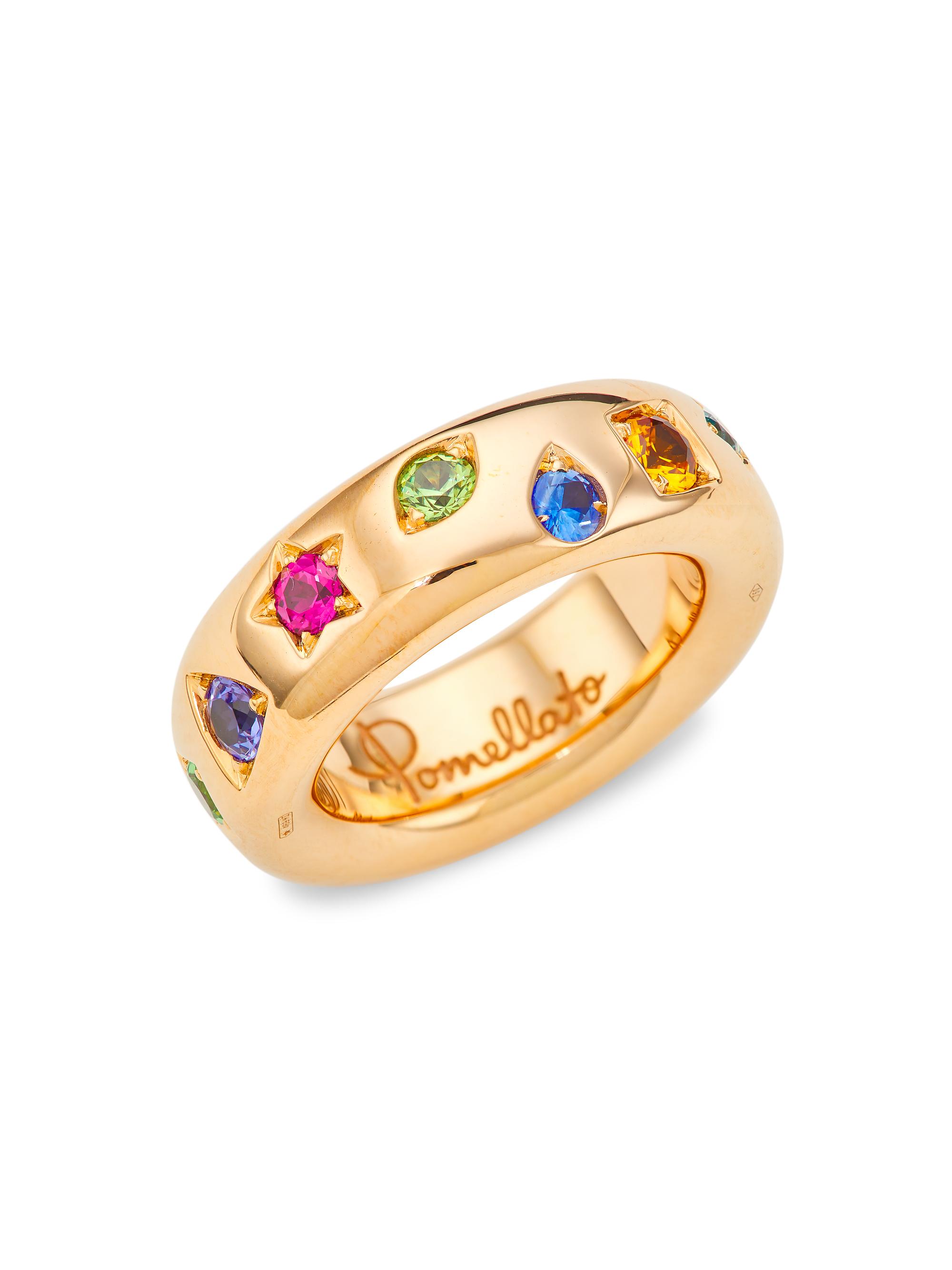 Pomellato Women's Iconica 18K Rose Gold & Multi-Gemstone Ring