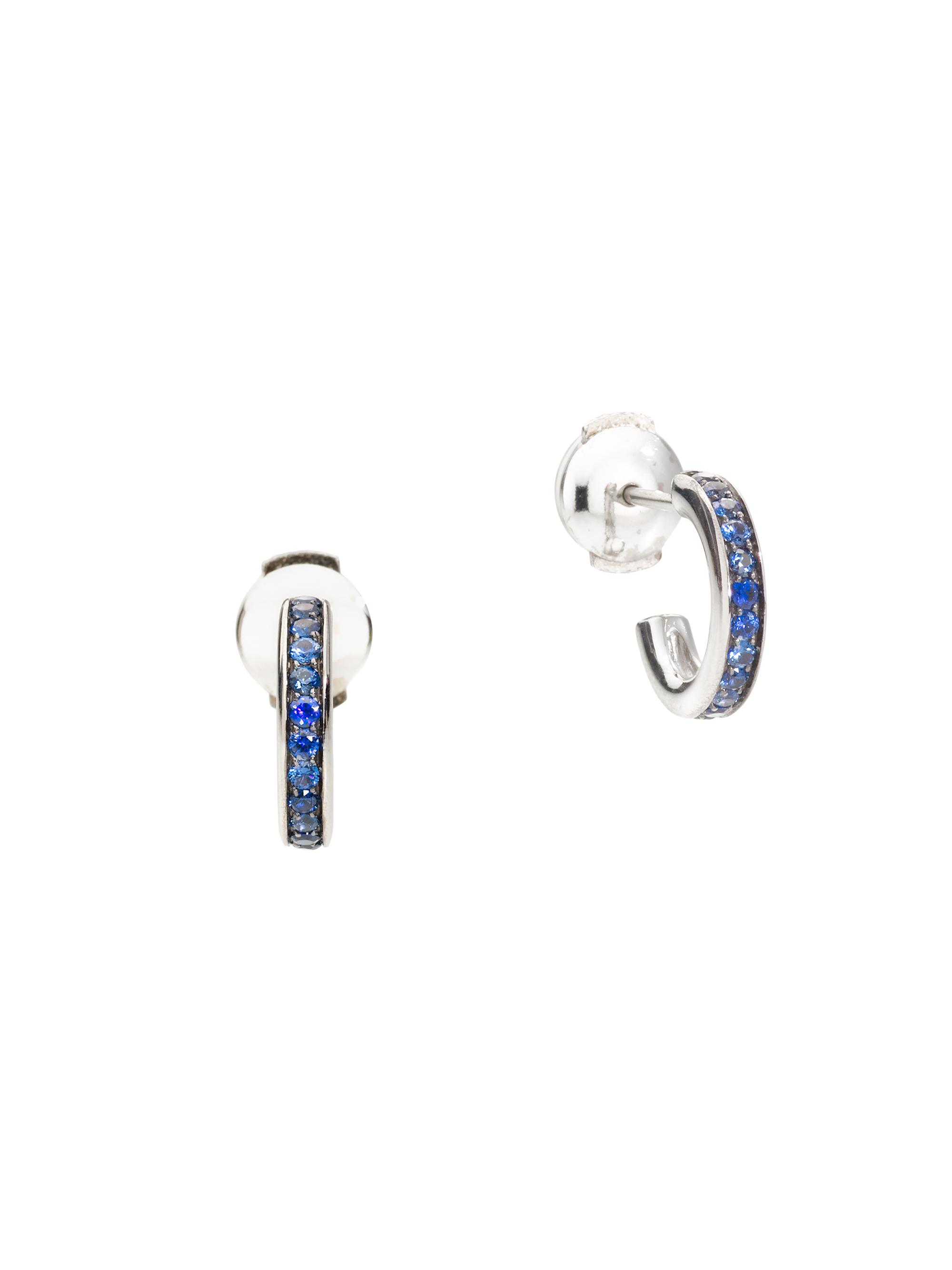 Pomellato Women's Iconica 18K White Gold & Sapphire Hoop Earrings