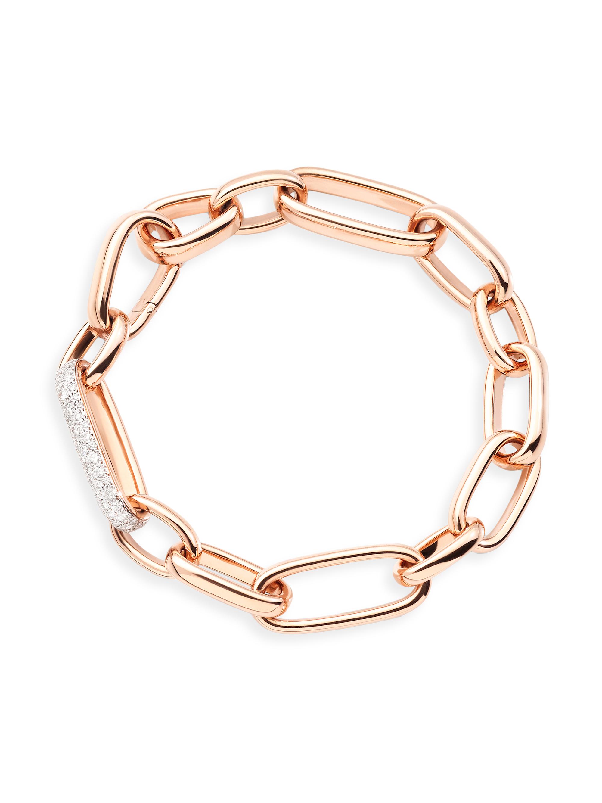 Pomellato Women's Iconica 18K Rose Gold & Diamond Chain Bracelet