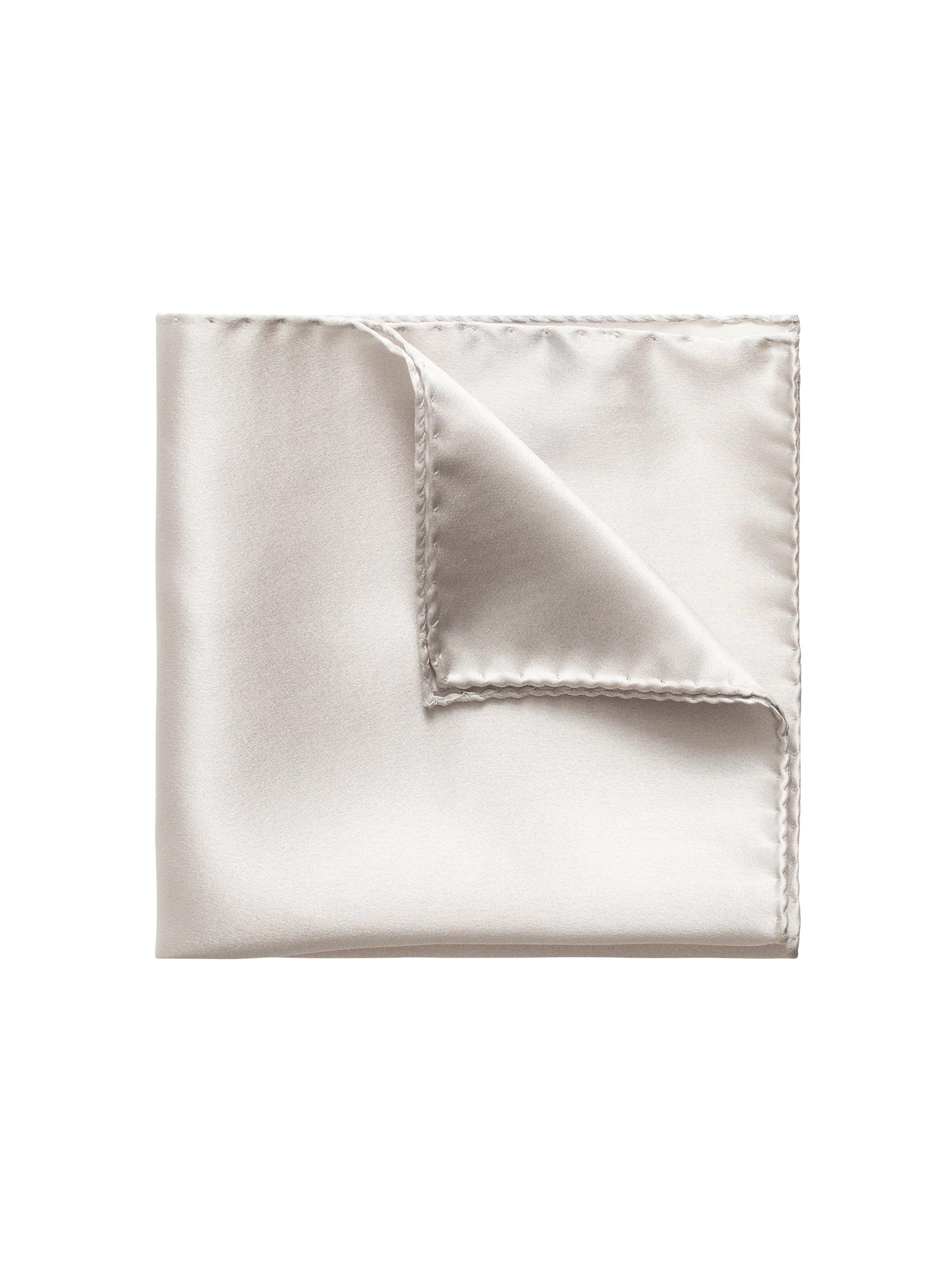 Eton Men's Silk Wedding Pocket Square - Grey