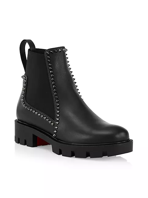Christian Louboutin Out Lina Spike Red Sole Ankle Boots - Bergdorf