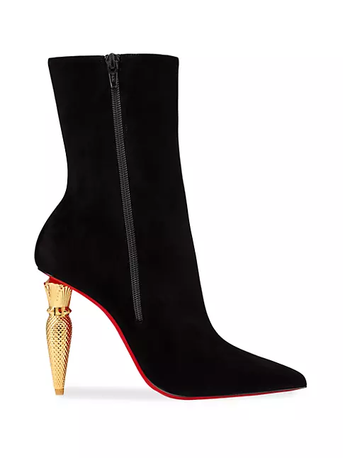 Christian Louboutin Lace Up Red Bottom Heel Boots