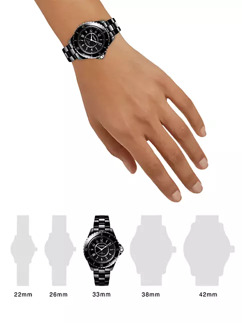 Chanel J12 Watch Caliber 12.2, 33 mm - Black One-Size