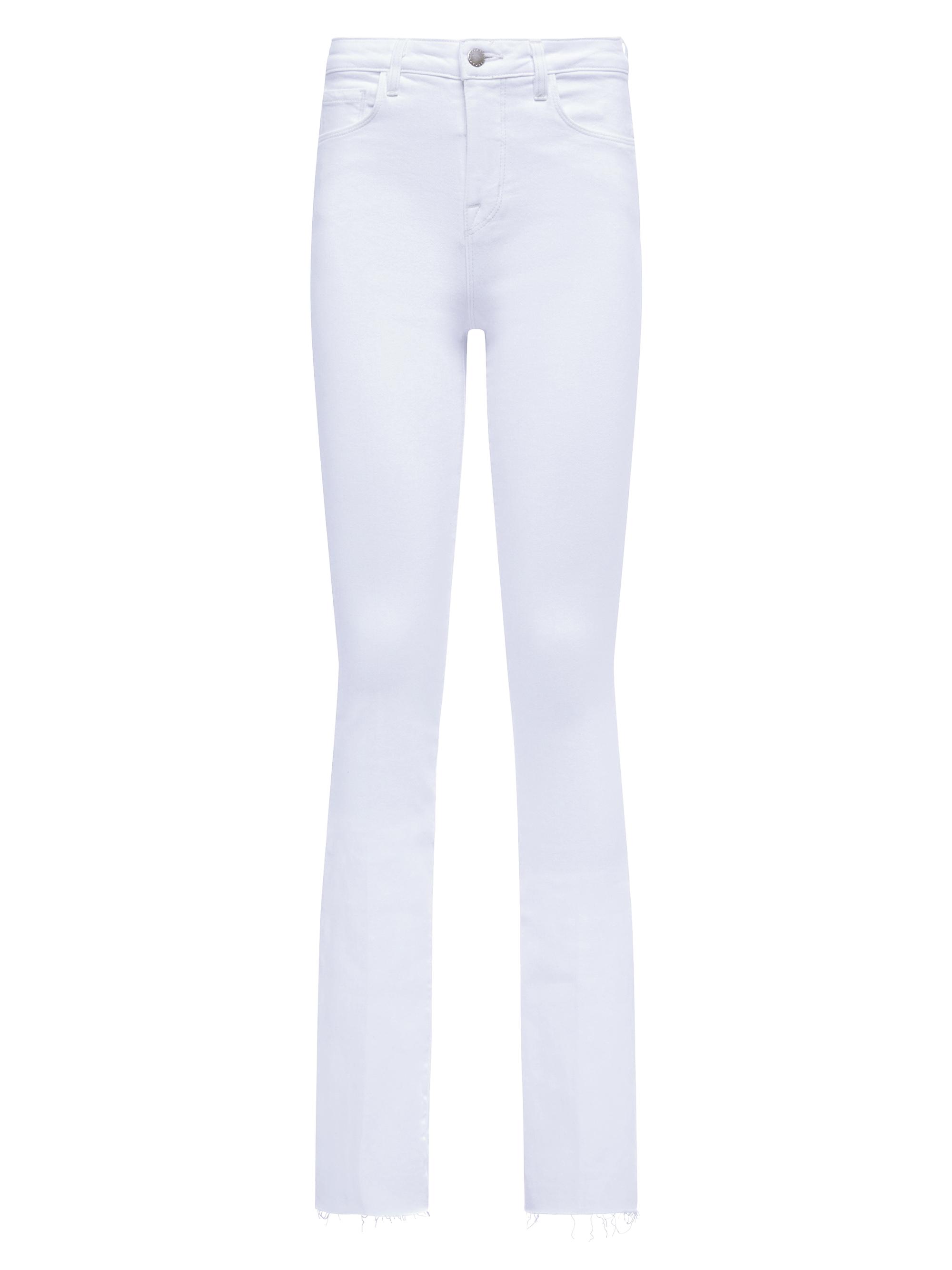 L'AGENCE Women's Ruth High-Waisted Straight Jeans - Blanc