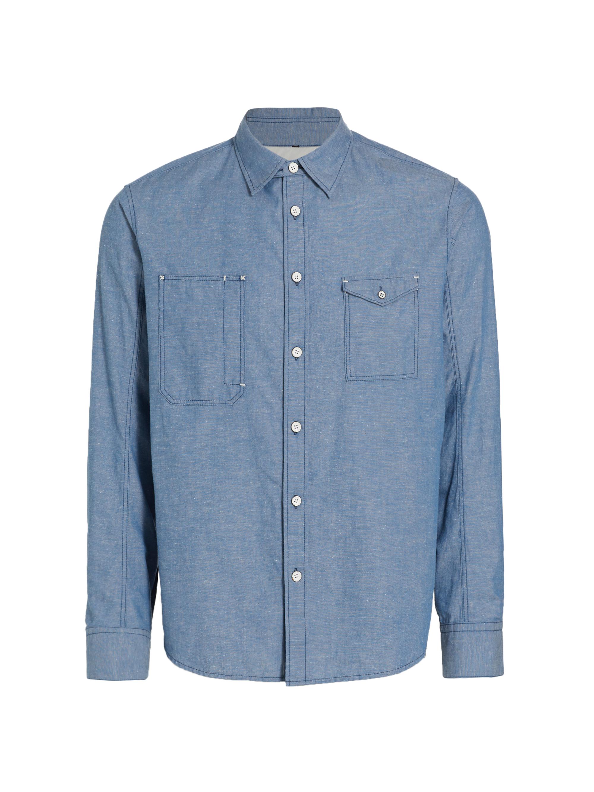 rag & bone Men's Engineered Linen Shirt - Indigo Rin