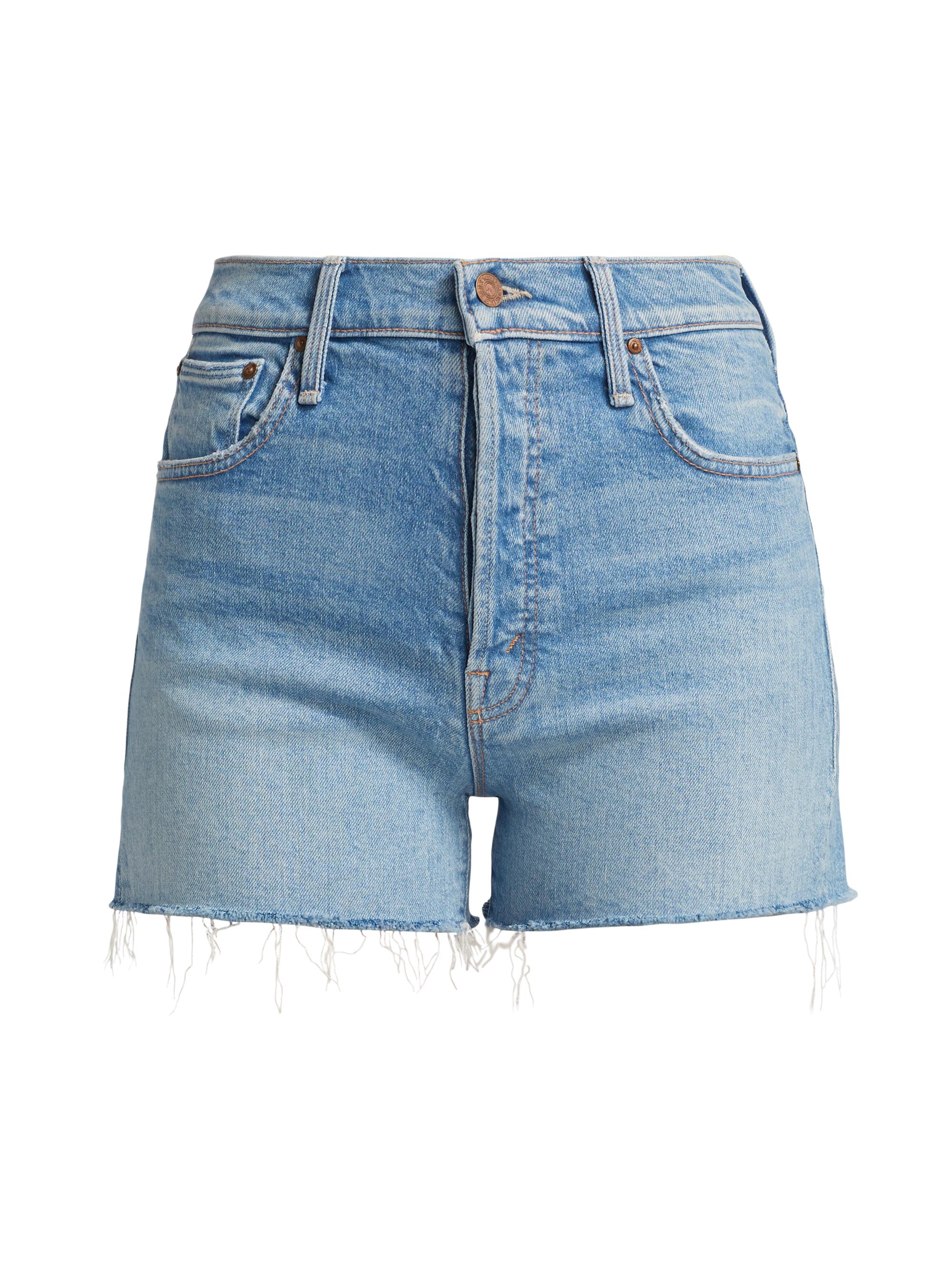 Mother Women's The Scrapper High-Rise Stretch Cut-Off Jean Shorts - Camera Obscura