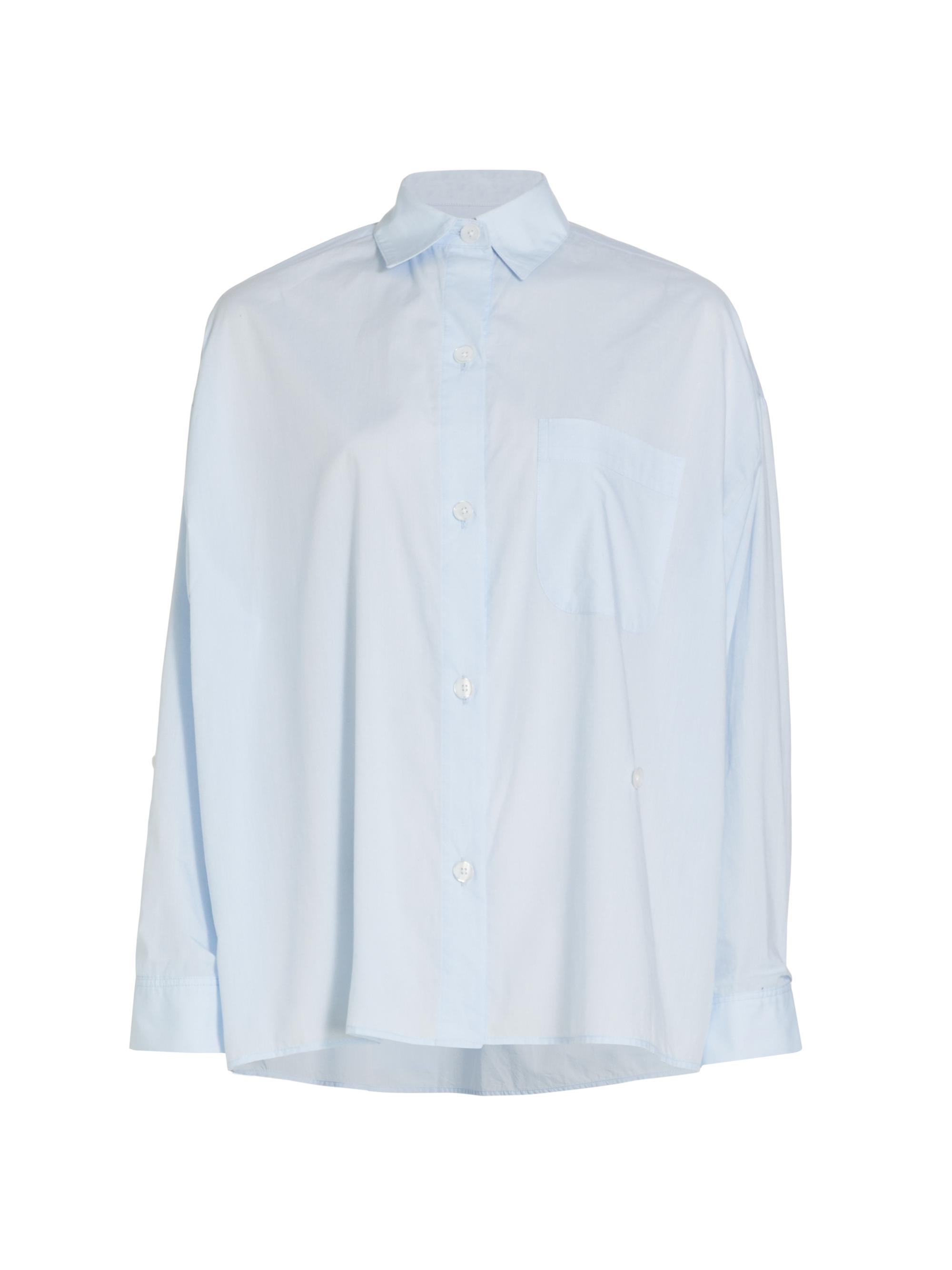 TWP Women's Earl Cotton Shirt - Baby Blue