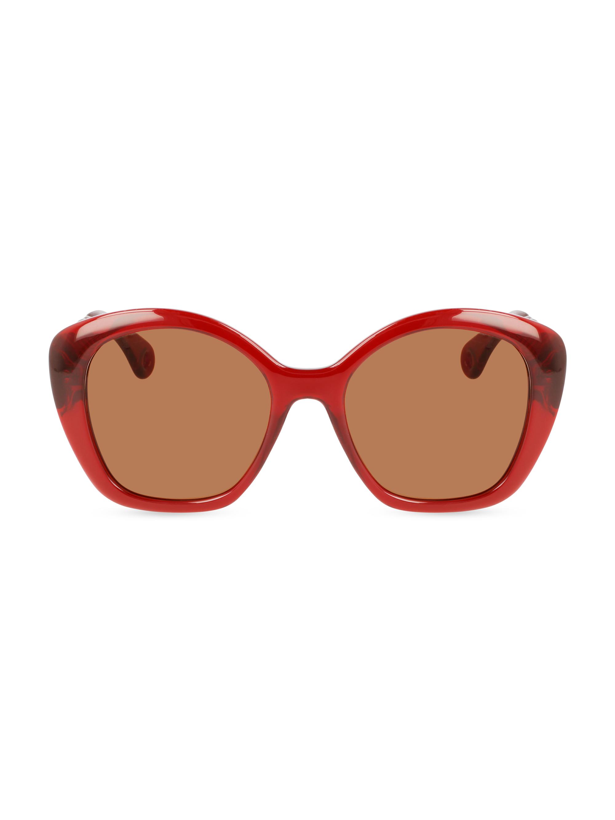 Lanvin Women's Babe 54MM Butterfly Sunglasses - Deep Red