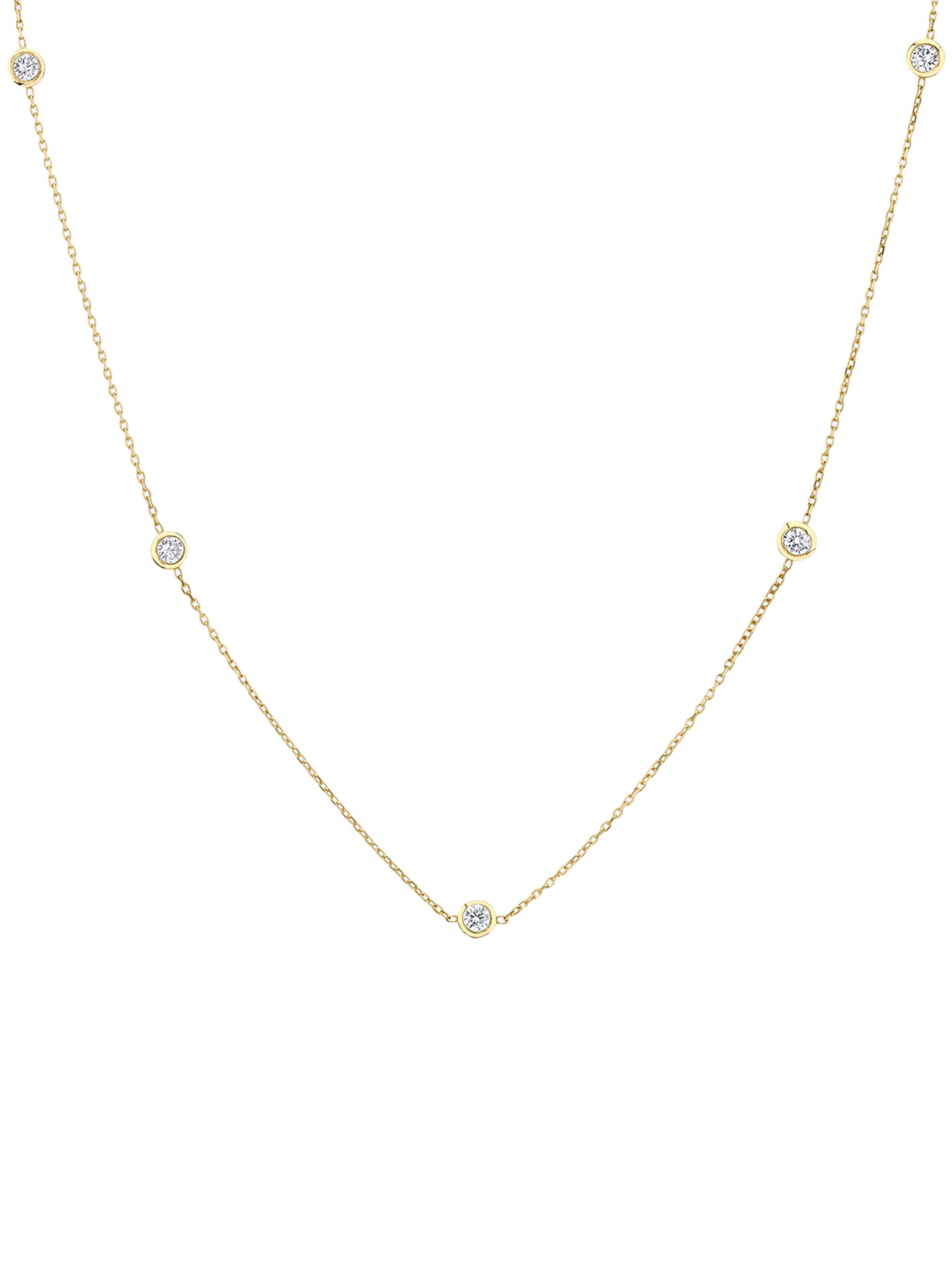VRAI Women's 14K Yellow Gold & 0.50 TCW Lab-Grown Diamond Station Necklace - Yellow Gold