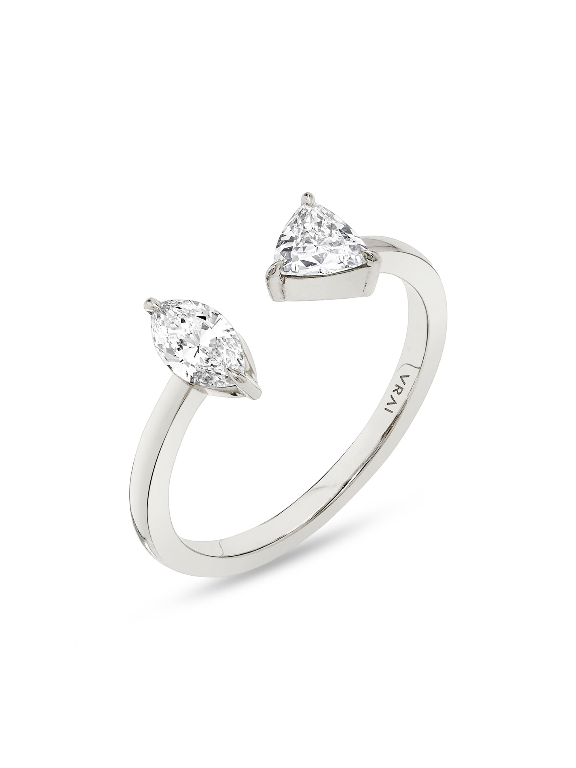 VRAI Women's 14K White Gold & 0.25 TCW Lab-Grown Diamond Cuff Ring - White Gold