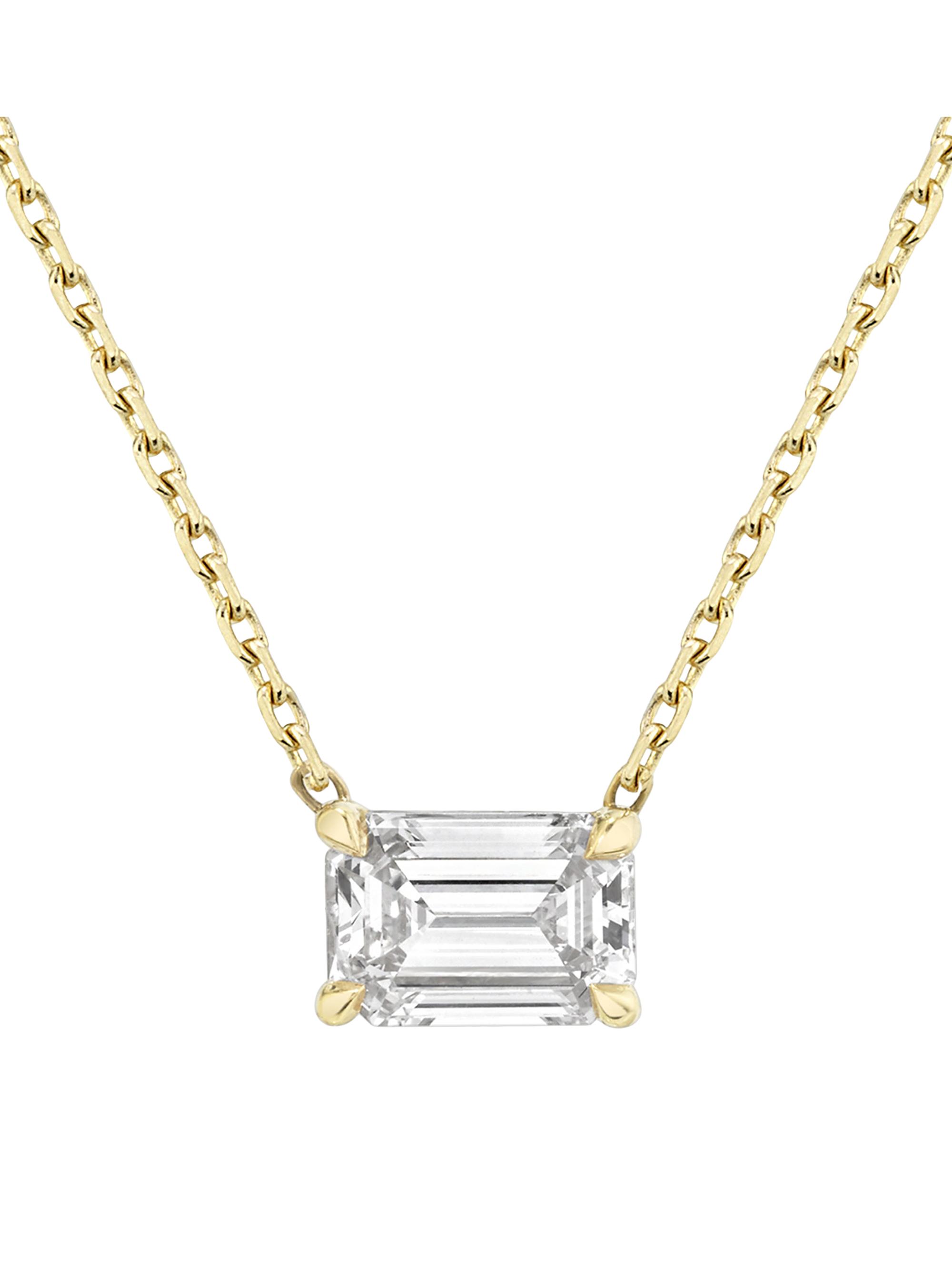 VRAI Women's 14K Yellow Gold & Emerald-Cut 1.00 TCW Lab-Grown Diamond Pendant Necklace - Yellow Gold