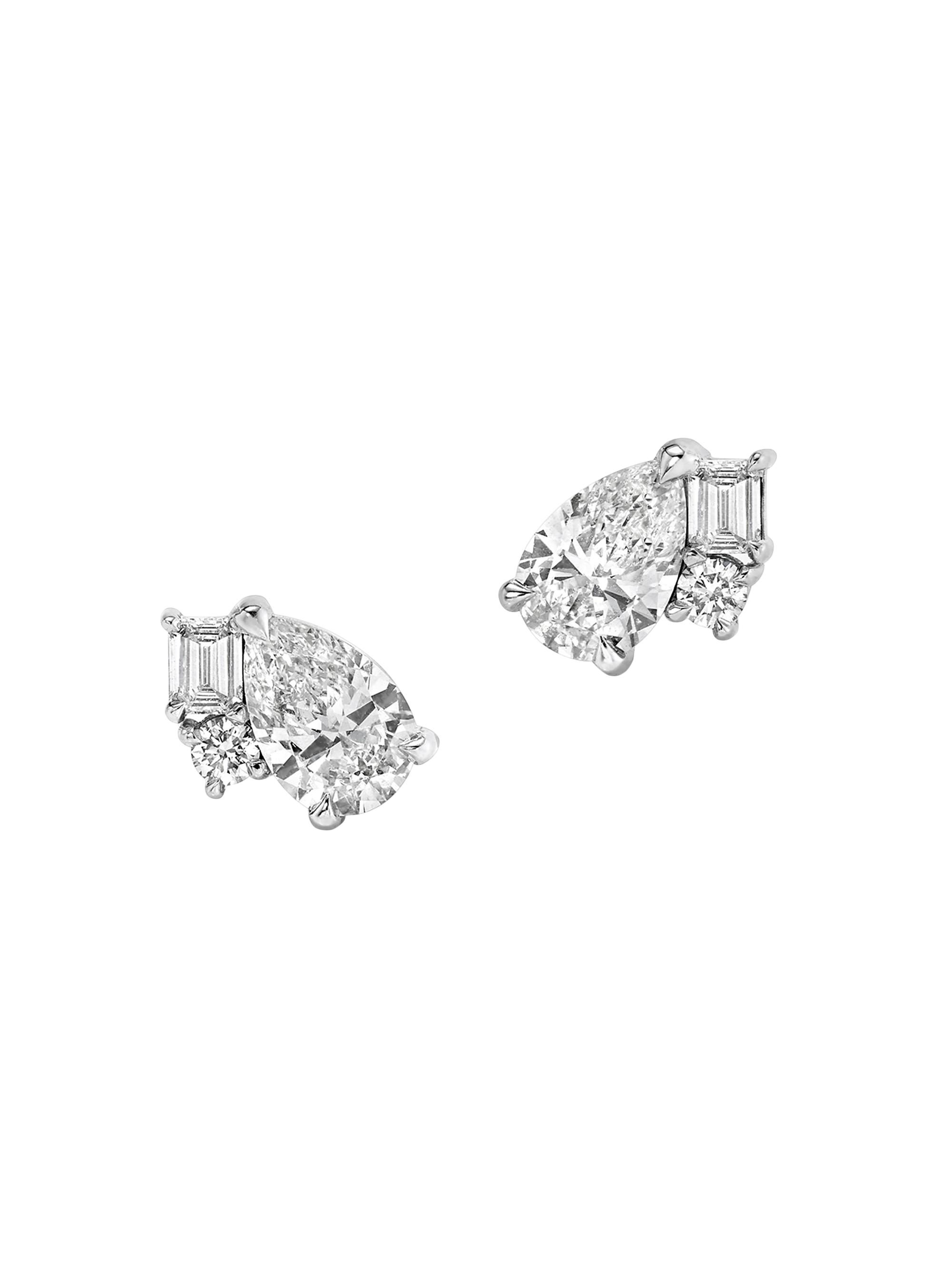 VRAI Women's Chateau 14K White Gold & 1.55 TCW Lab-Grown Diamond Cluster Stud Earrings - White Gold
