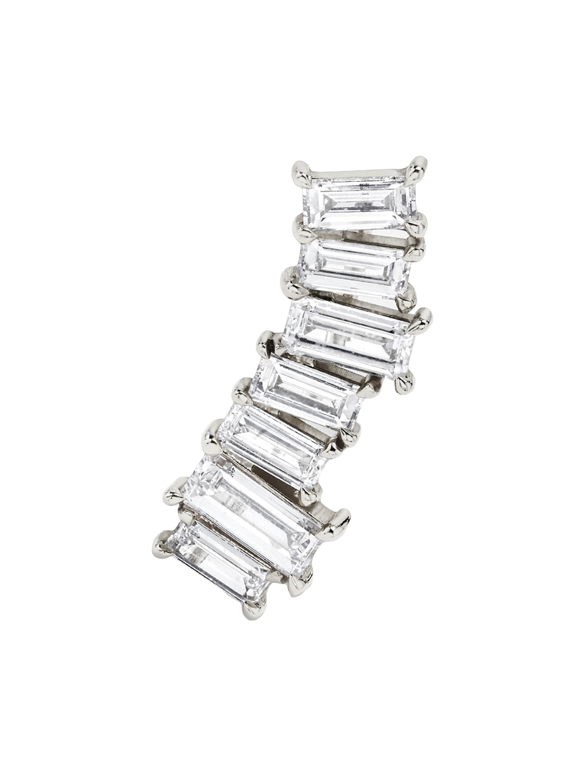 VRAI Women's 14K White Gold & Baguette 2.25 TCW Lab-Grown Diamond Ear Arc - White Gold