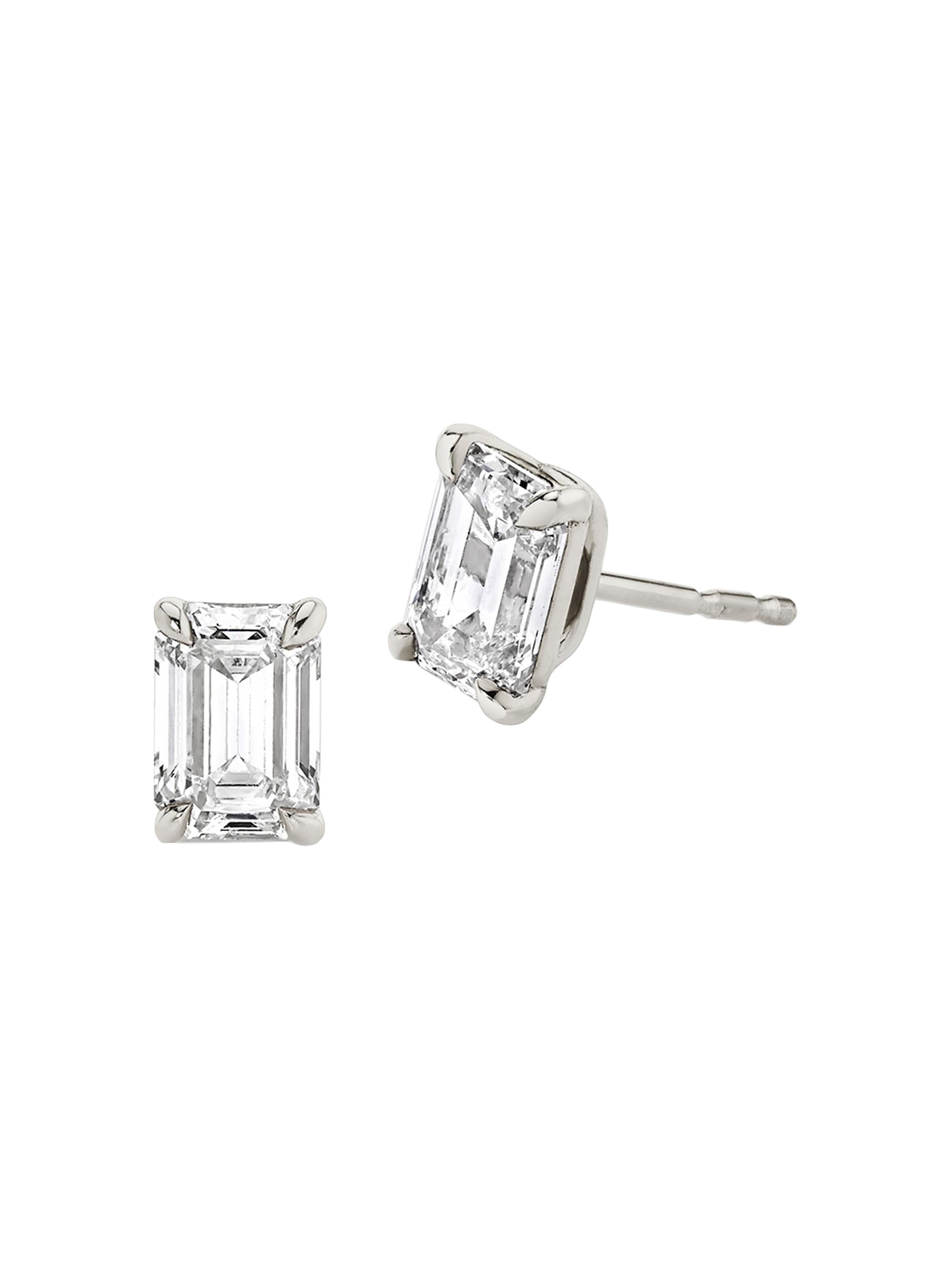 VRAI 14K White Gold Emerald-Cut TCW Lab-Grown